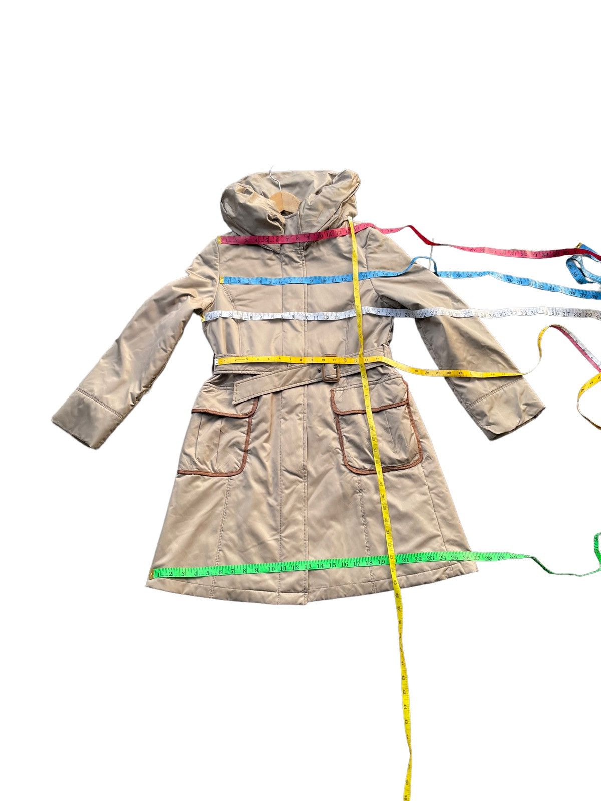 Georges Marciano Goerges Rech Paris Trench Jacket Size M / US 6-8 / IT 42-44 - 13 Thumbnail