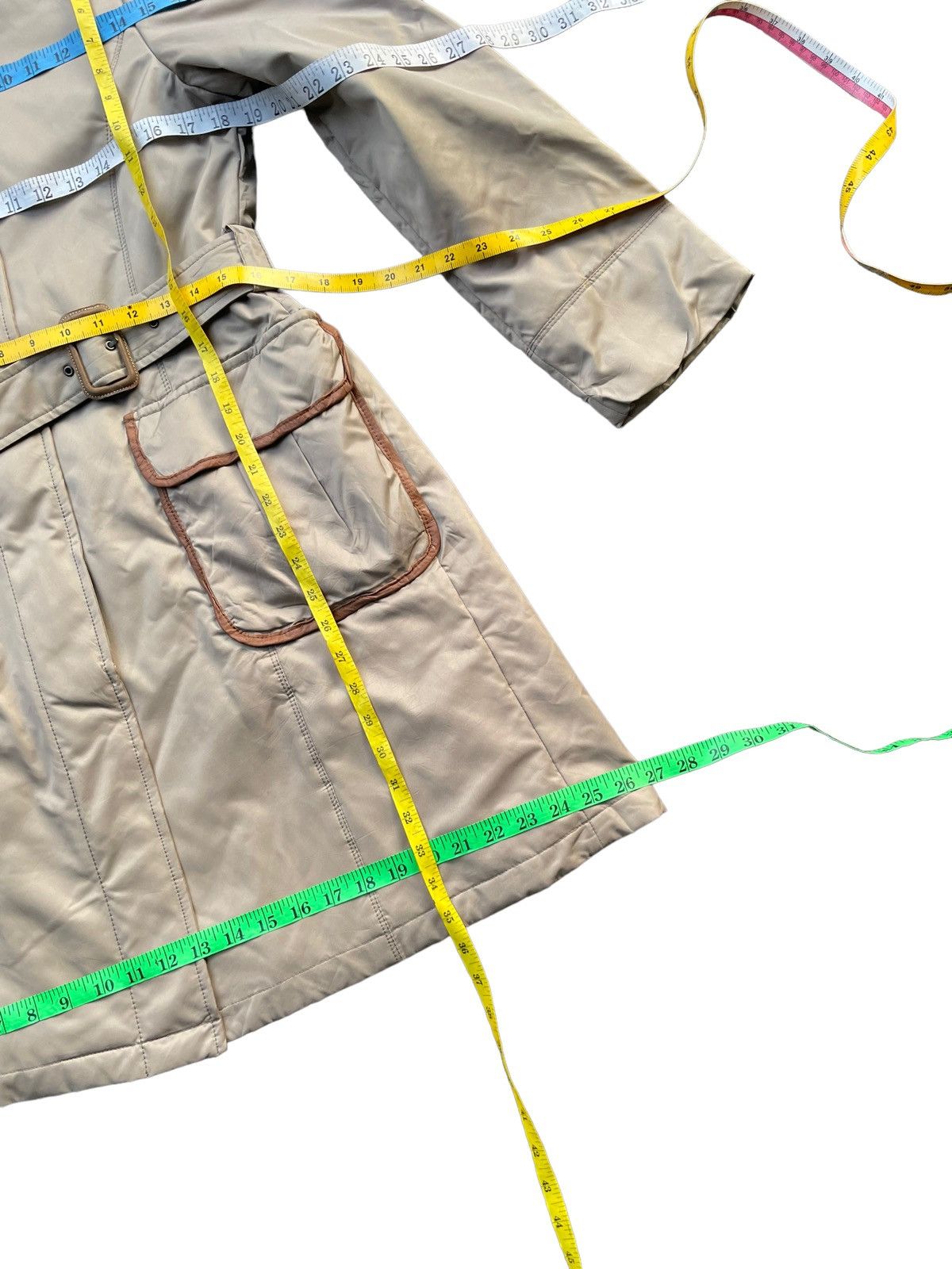 Georges Marciano Goerges Rech Paris Trench Jacket Size M / US 6-8 / IT 42-44 - 14 Thumbnail