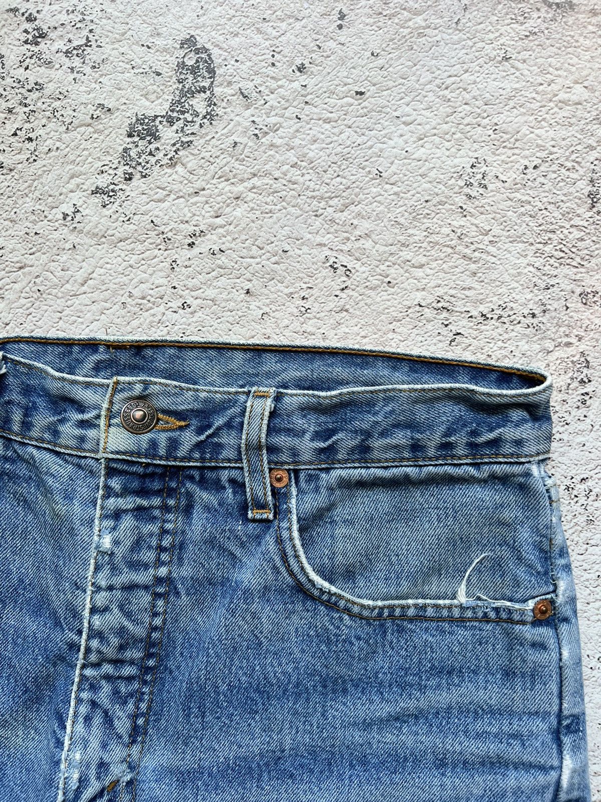 Levi's × Vintage Distressed Vintage Levis 615 Faded Shorts Blue / Orangey Tab Size US 32 / EU 48 - 7 Thumbnail