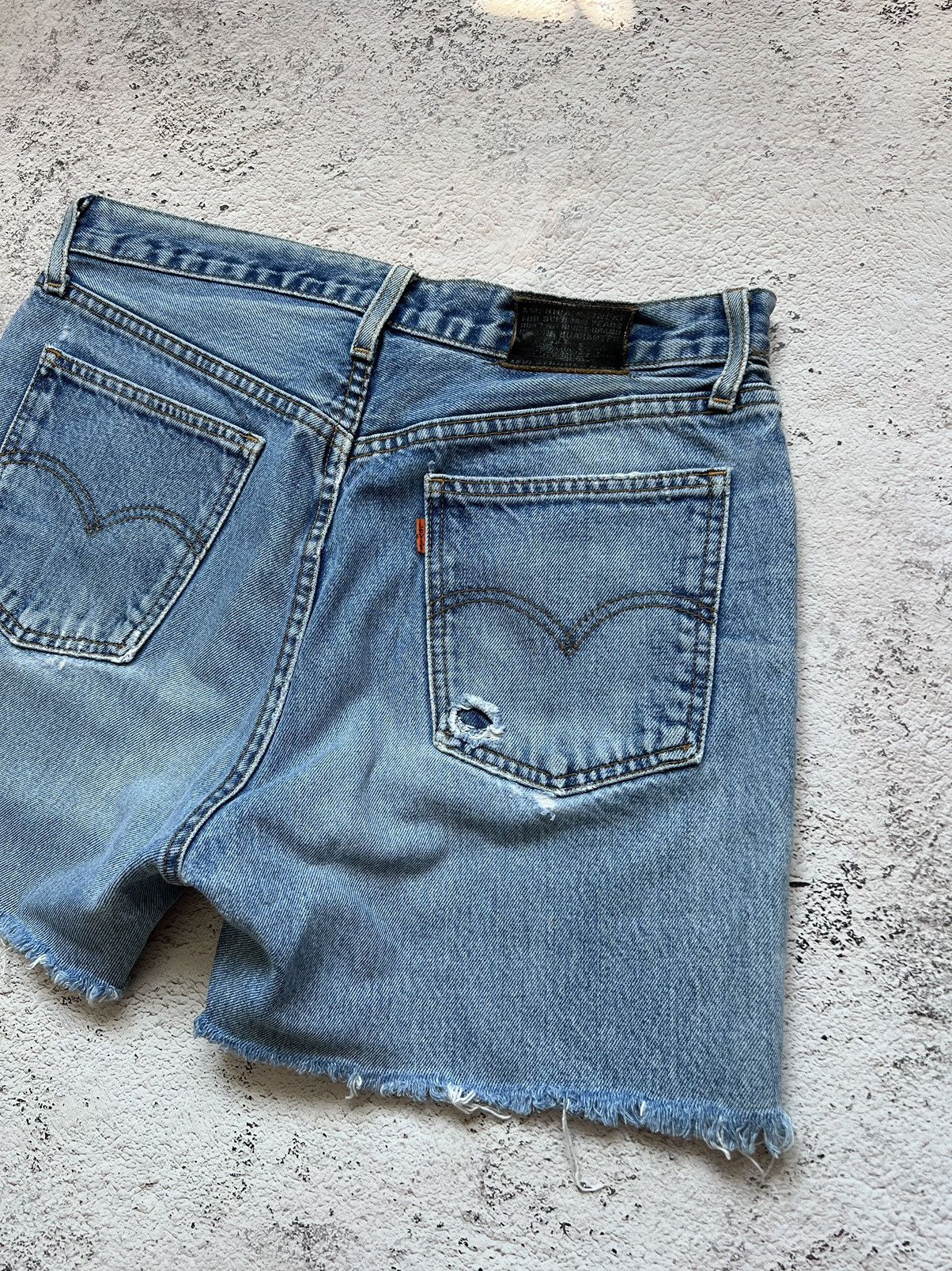 Levi's × Vintage Distressed Vintage Levis 615 Faded Shorts Blue / Orangey Tab Size US 32 / EU 48 - 9 Thumbnail