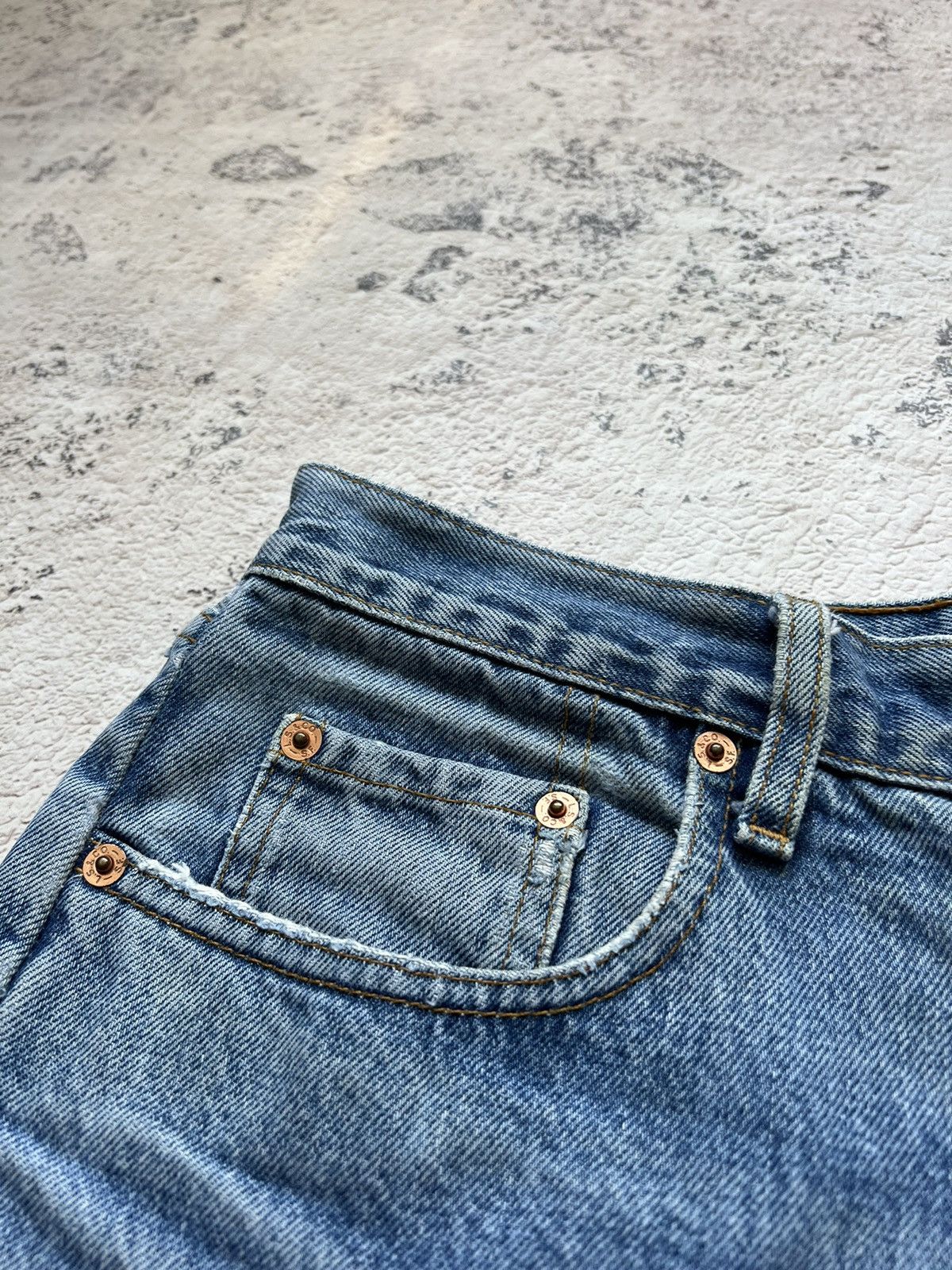 Levi's × Vintage Distressed Vintage Levis 615 Faded Shorts Blue / Orangey Tab Size US 32 / EU 48 - 6 Thumbnail