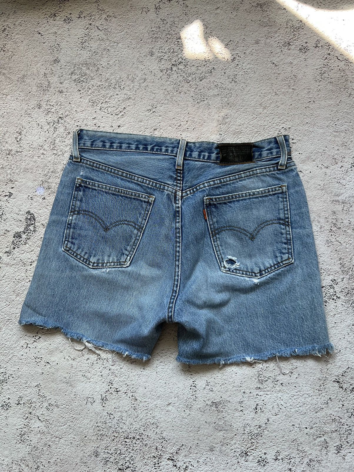 Levi's × Vintage Distressed Vintage Levis 615 Faded Shorts Blue / Orangey Tab Size US 32 / EU 48 - 1 Thumbnail