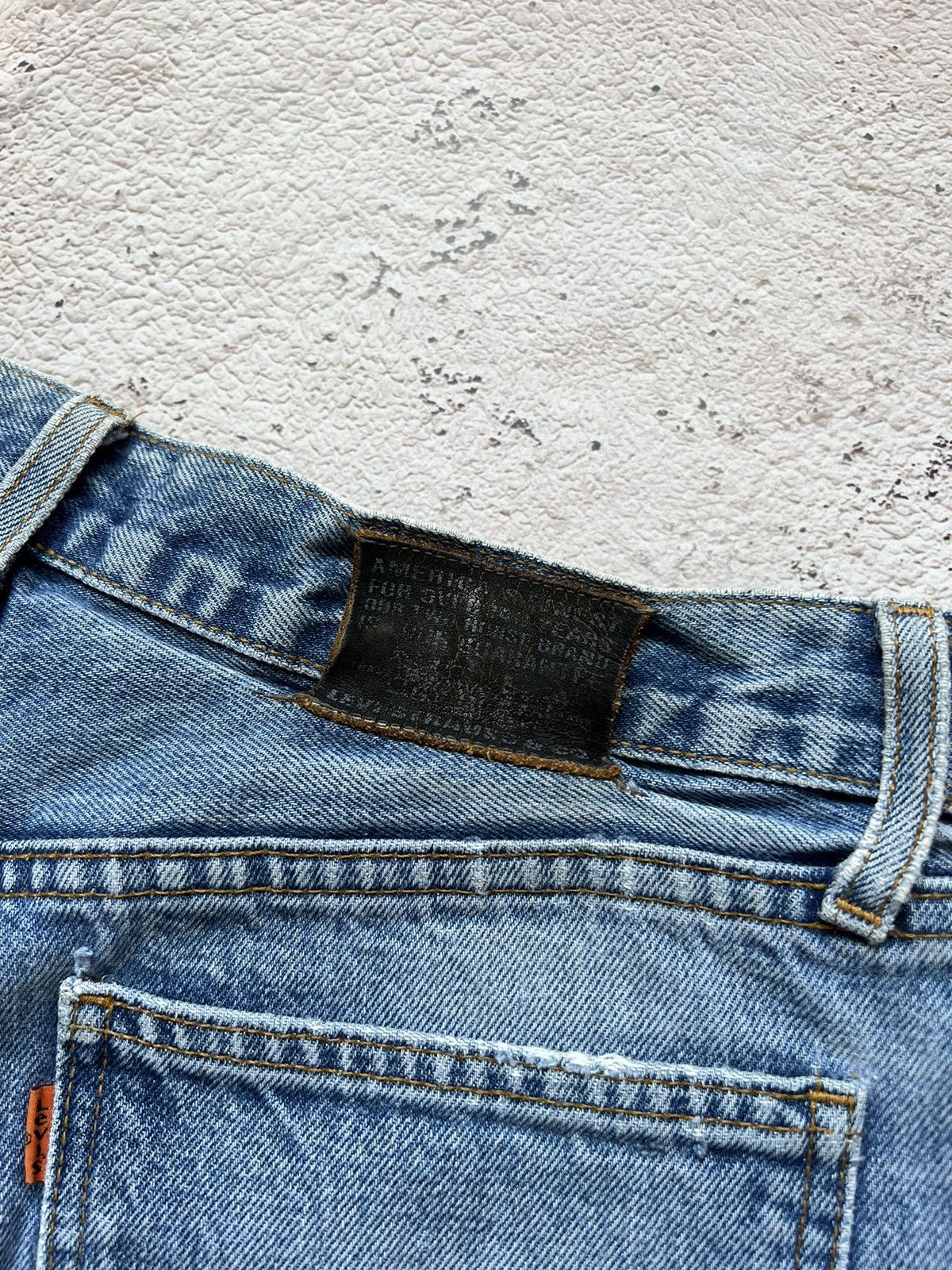 Levi's × Vintage Distressed Vintage Levis 615 Faded Shorts Blue / Orangey Tab Size US 32 / EU 48 - 4 Thumbnail