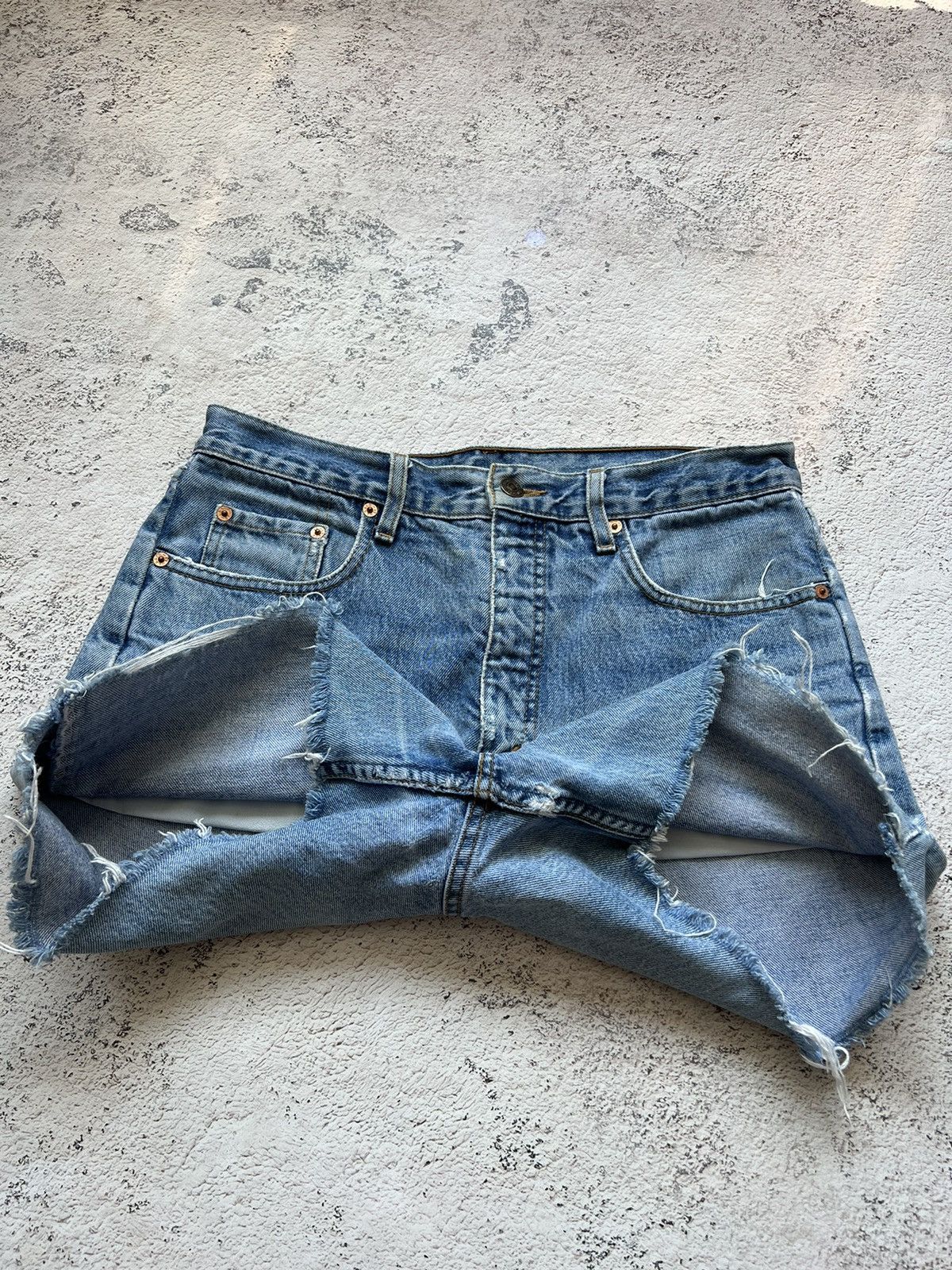 Levi's × Vintage Distressed Vintage Levis 615 Faded Shorts Blue / Orangey Tab Size US 32 / EU 48 - 8 Thumbnail