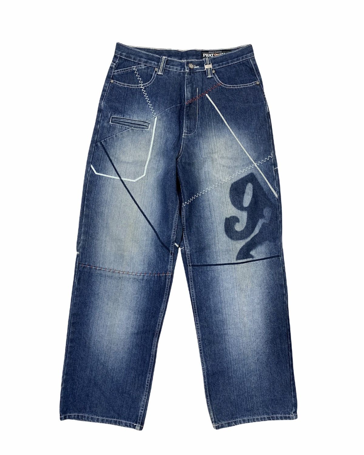 Phat Farm × Vintage Phat Farm Baggy Denim Pants Size US 32 / EU 48 - 1 Thumbnail