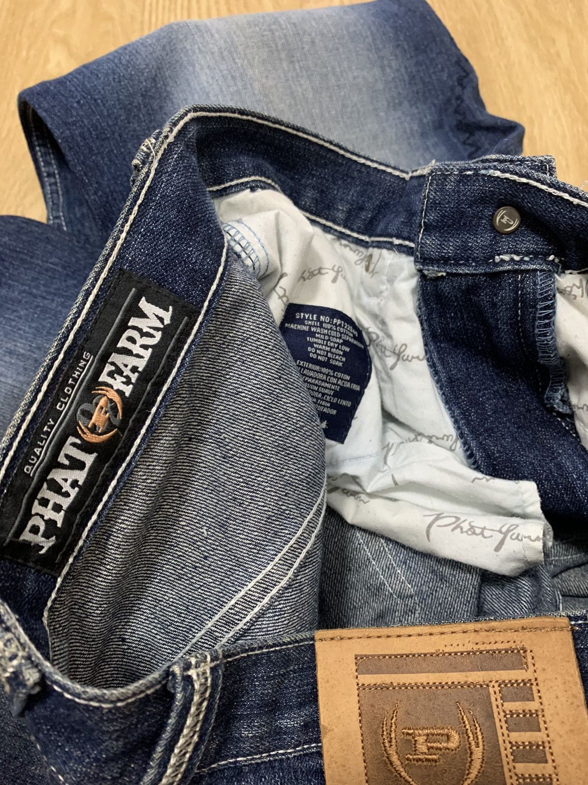 Phat Farm × Vintage Phat Farm Baggy Denim Pants Size US 32 / EU 48 - 6 Thumbnail