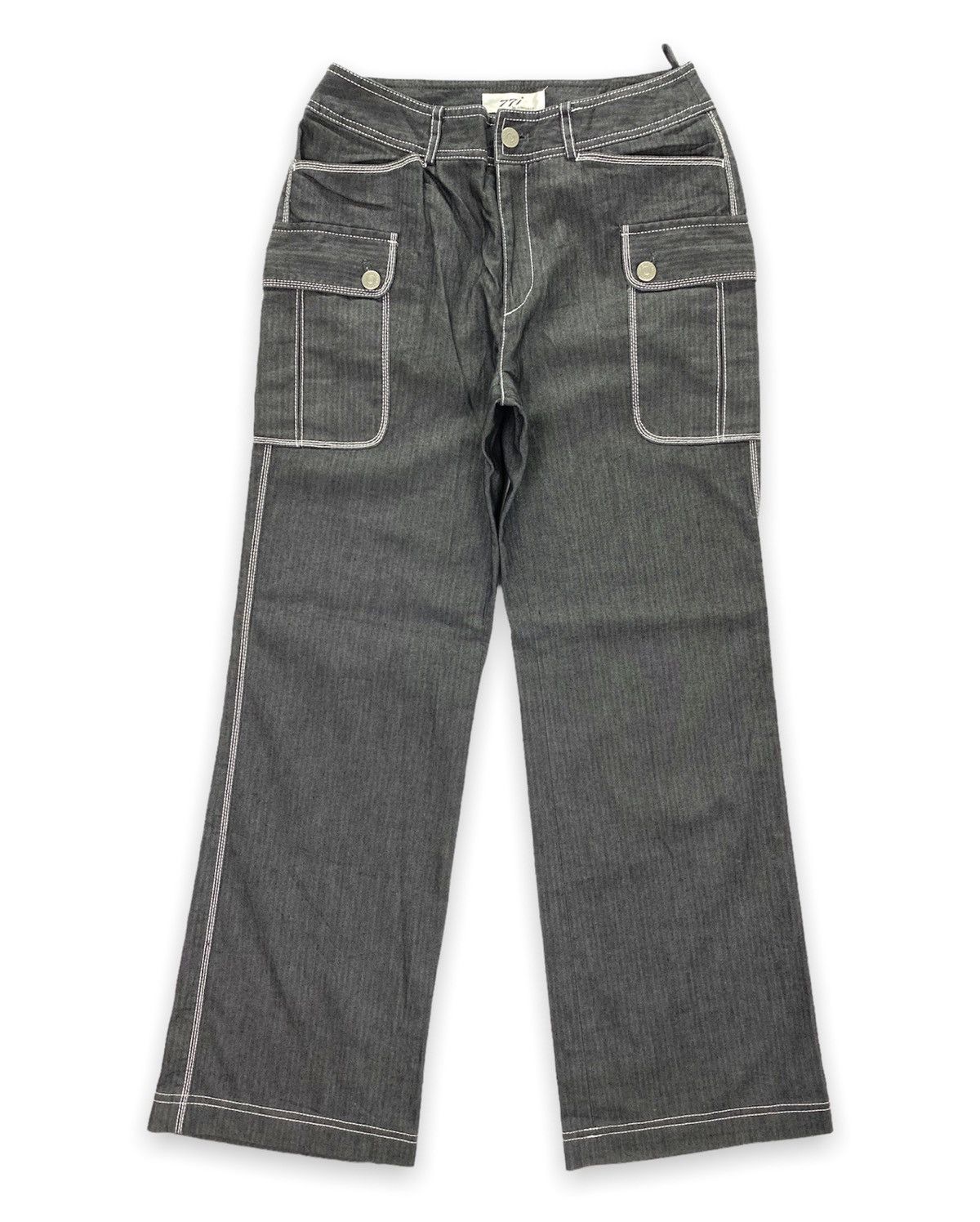 image of Avant Garde x Junko Shimada 77I By Junko Herringbone Twill Cargos in Grey, Women's (Size 27)