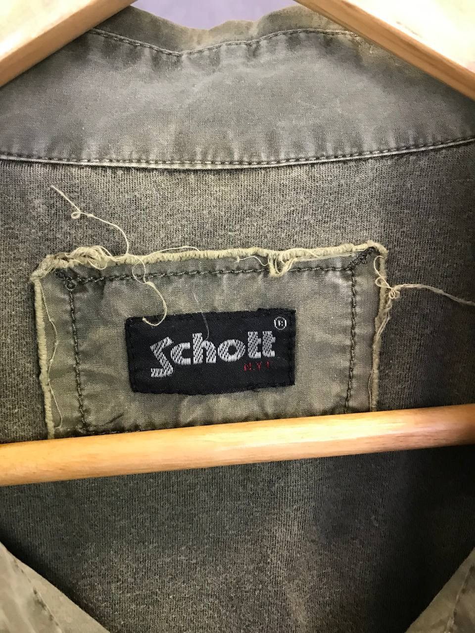 Schott Schott vintage military big logo shirt Size US L / EU 52-54 / 3 - 3 Thumbnail