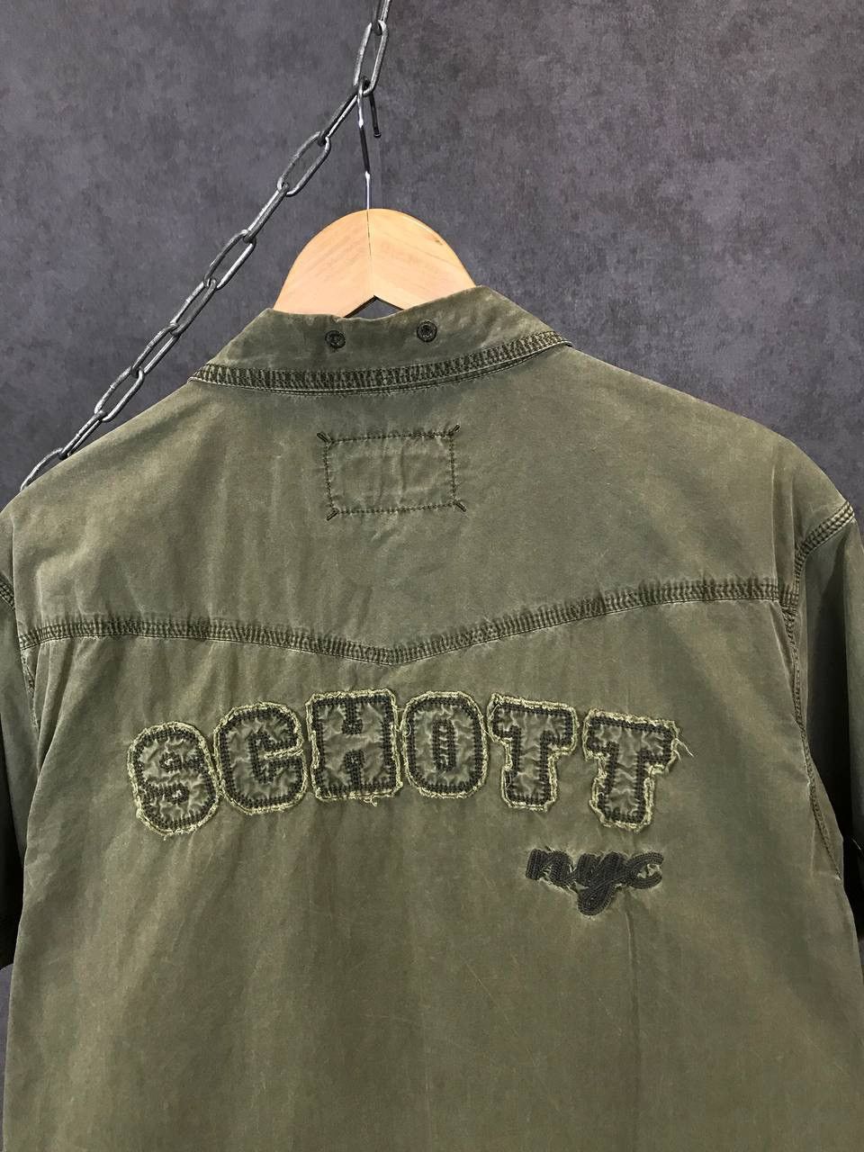 Schott Schott vintage military big logo shirt Size US L / EU 52-54 / 3 - 8 Thumbnail
