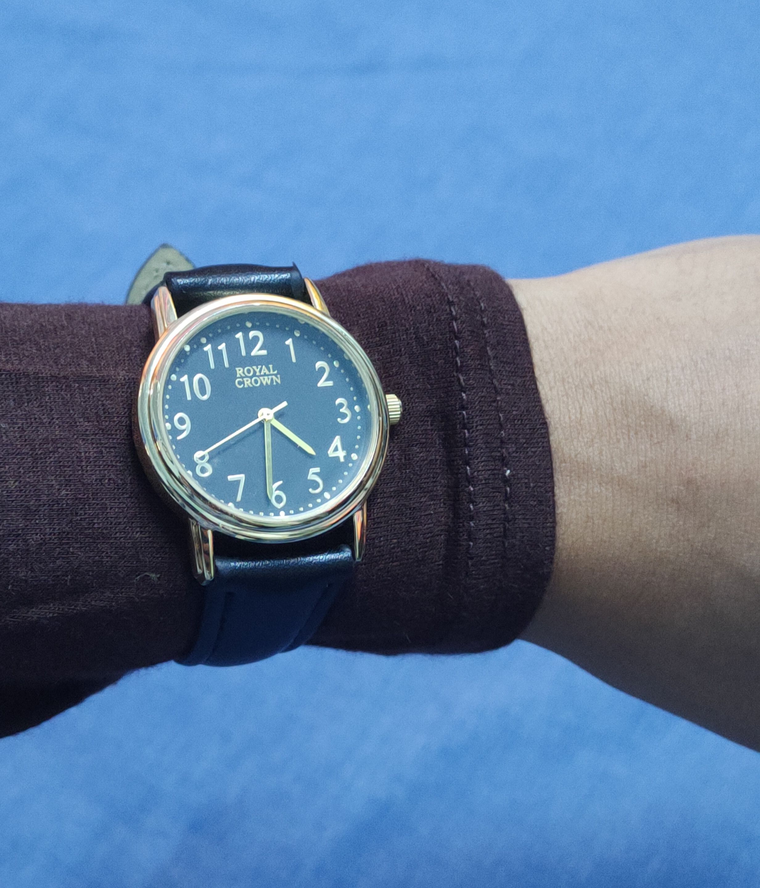 Vintage Royal Crown Analog Black Water Resistant Watch #J044S Size ONE SIZE - 13 Thumbnail