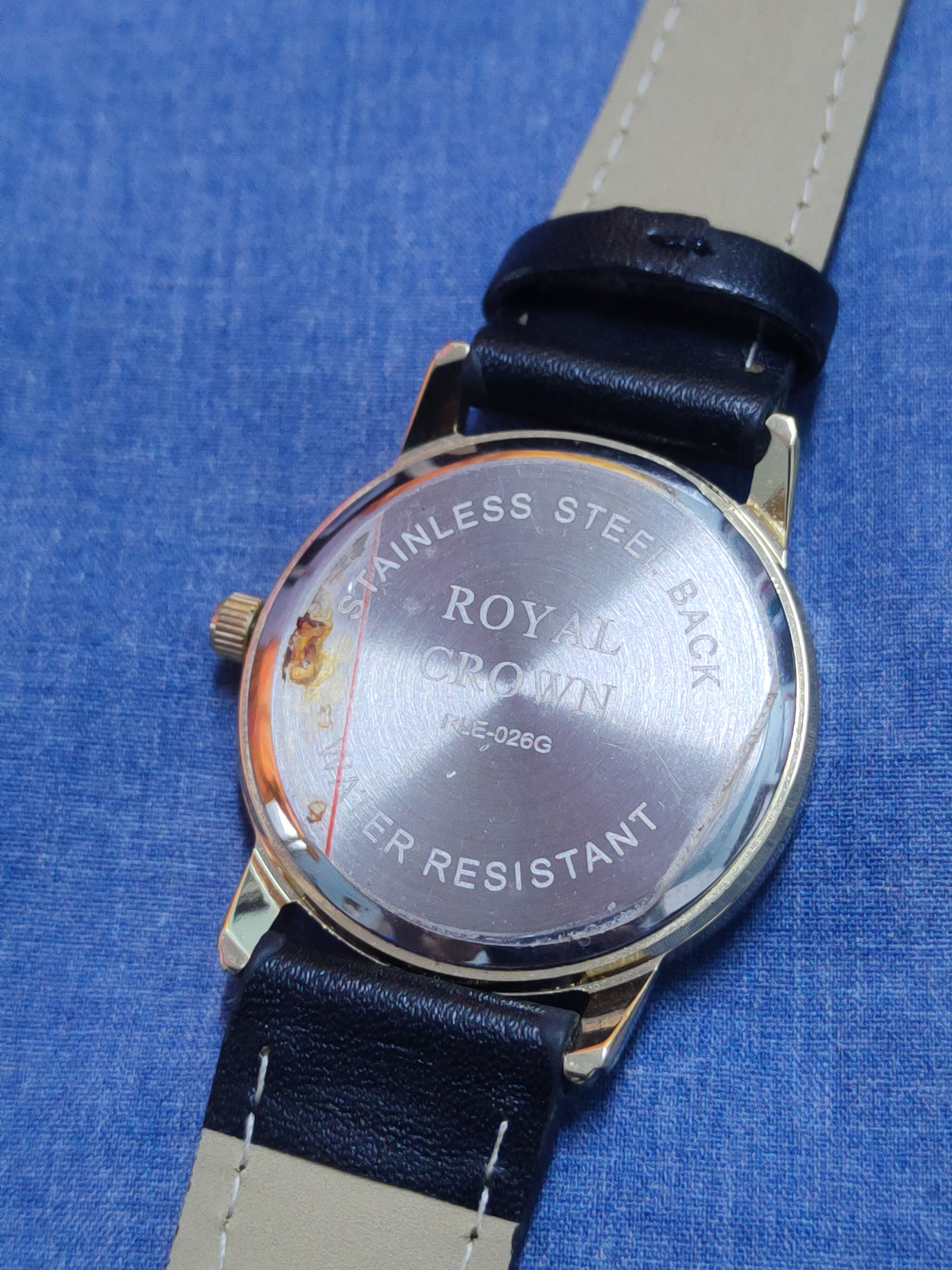 Vintage Royal Crown Analog Black Water Resistant Watch #J044S Size ONE SIZE - 9 Thumbnail