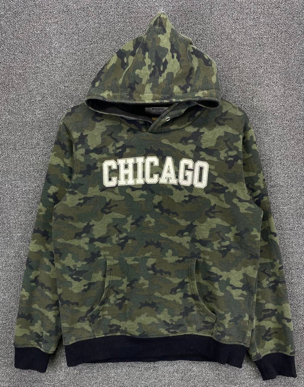 Japanese Brand Vintage Back Number Camo Chicago Spell Out Sweatshirt Size L / US 10 / IT 46 - 1 Thumbnail