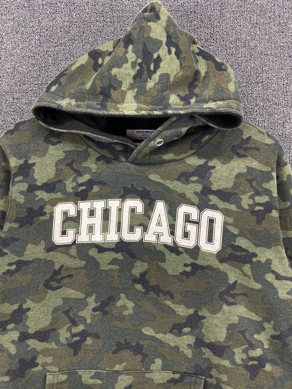 Japanese Brand Vintage Back Number Camo Chicago Spell Out Sweatshirt Size L / US 10 / IT 46 - 5 Thumbnail