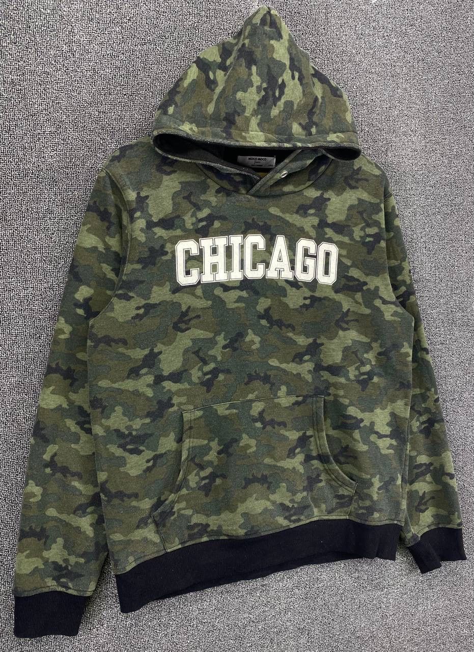 Japanese Brand Vintage Back Number Camo Chicago Spell Out Sweatshirt Size L / US 10 / IT 46 - 2 Thumbnail