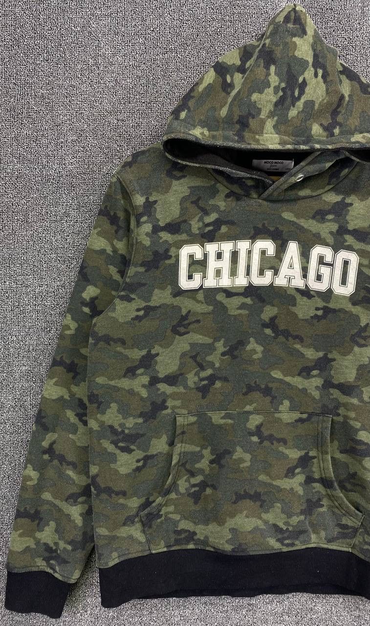 Japanese Brand Vintage Back Number Camo Chicago Spell Out Sweatshirt Size L / US 10 / IT 46 - 3 Thumbnail