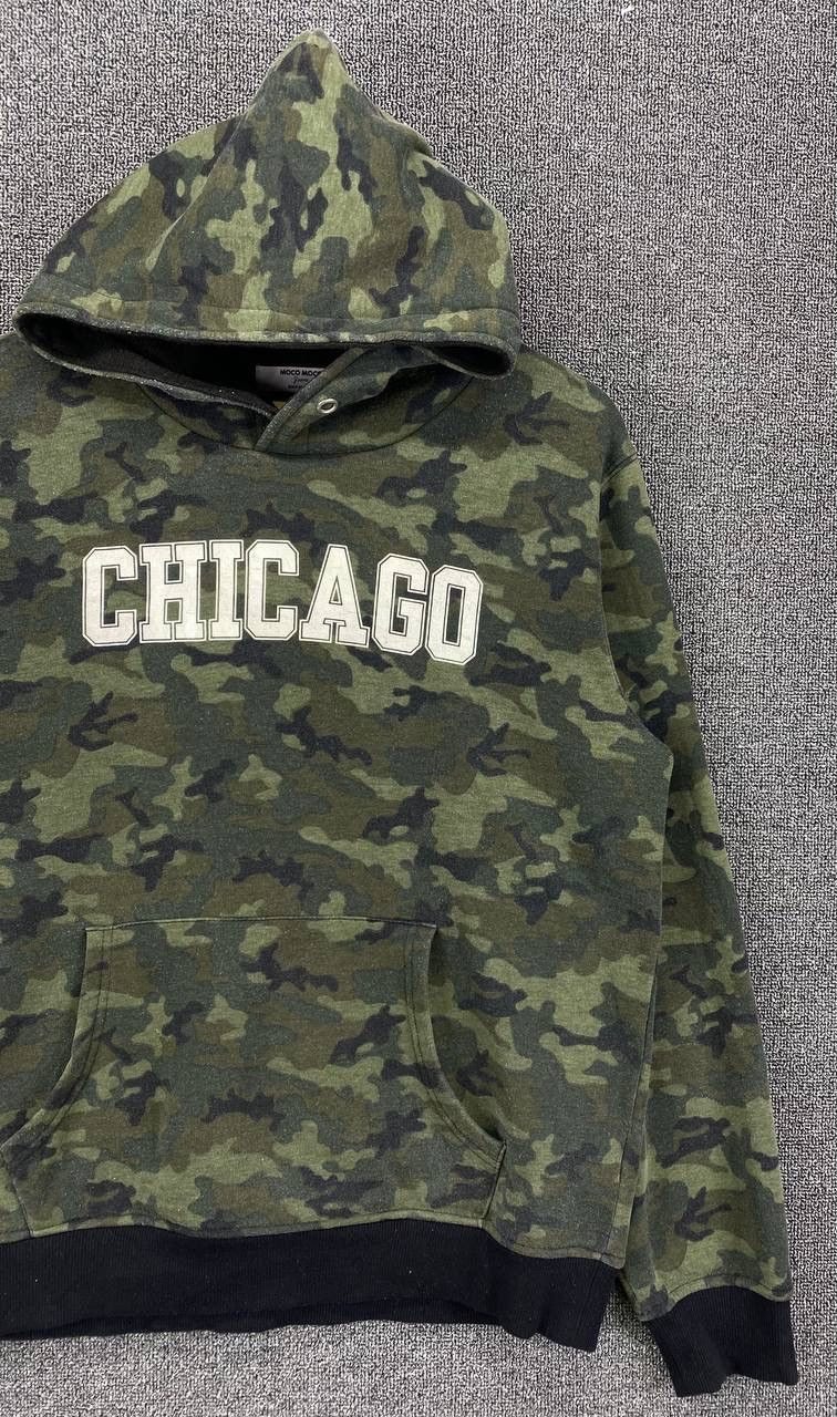 Japanese Brand Vintage Back Number Camo Chicago Spell Out Sweatshirt Size L / US 10 / IT 46 - 4 Thumbnail