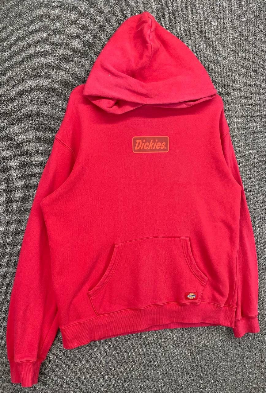Dickies Vintage Dickies Spellout Hoodie Red Sweatshirt Size US XL / EU 56 / 4 - 2 Thumbnail