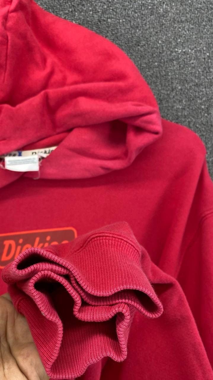 Dickies Vintage Dickies Spellout Hoodie Red Sweatshirt Size US XL / EU 56 / 4 - 11 Thumbnail
