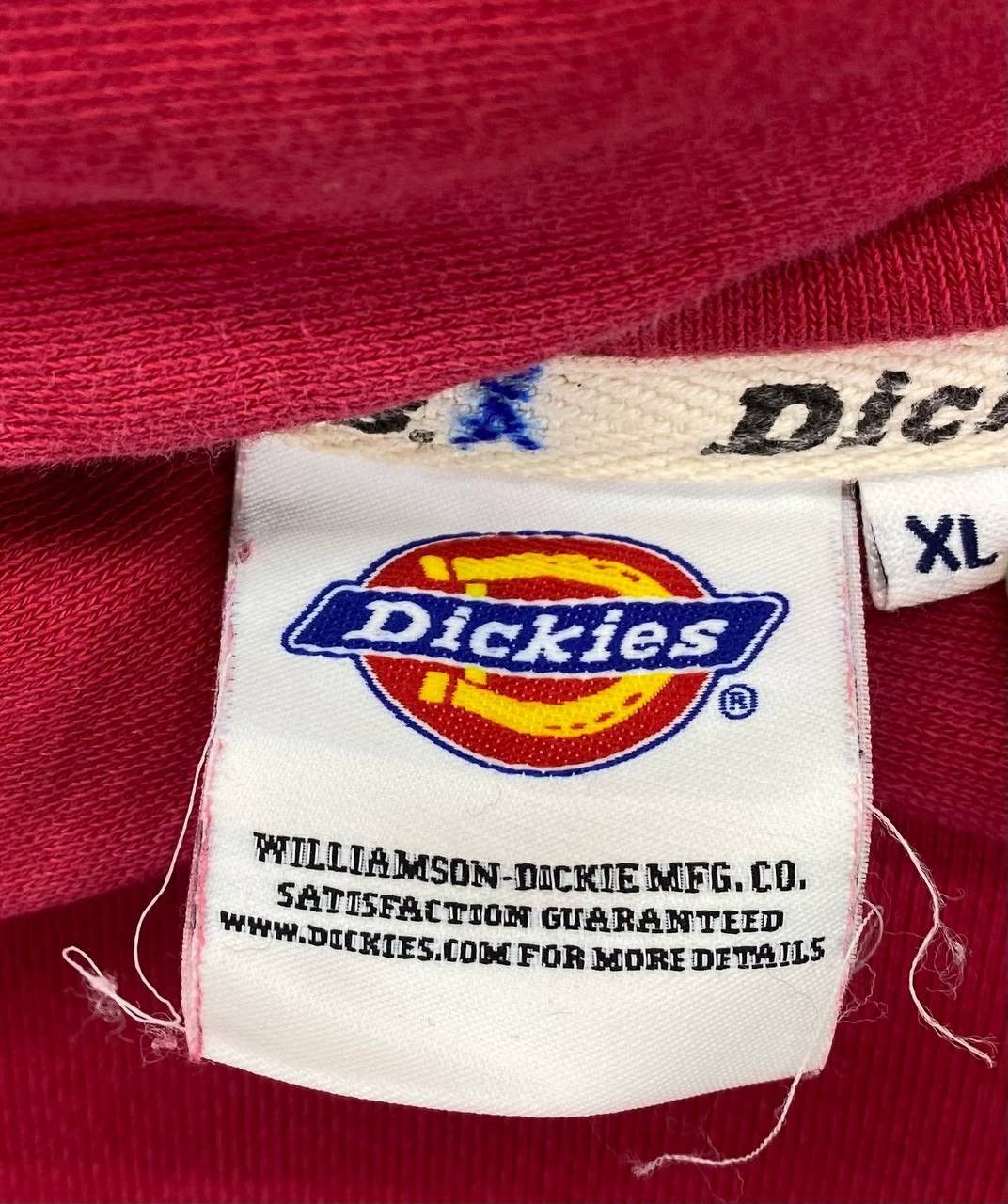 Dickies Vintage Dickies Spellout Hoodie Red Sweatshirt Size US XL / EU 56 / 4 - 6 Thumbnail