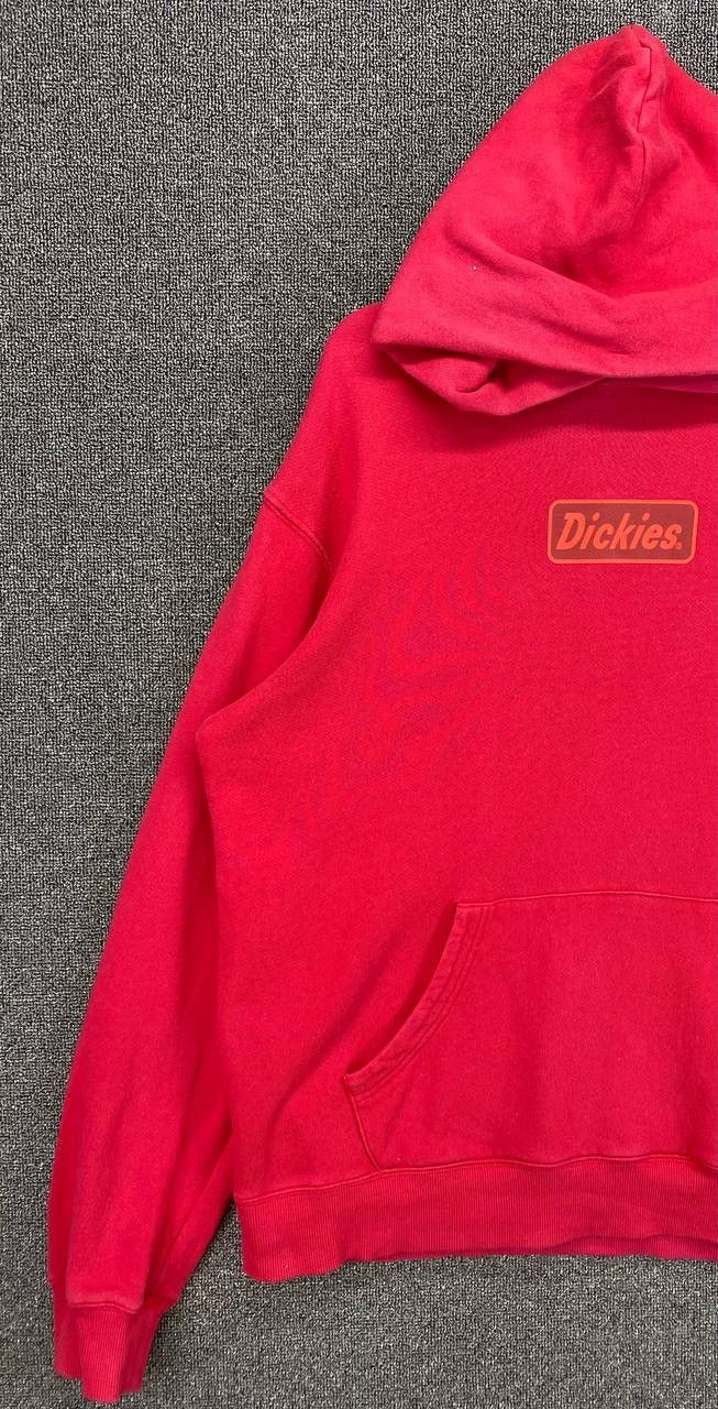 Dickies Vintage Dickies Spellout Hoodie Red Sweatshirt Size US XL / EU 56 / 4 - 3 Thumbnail