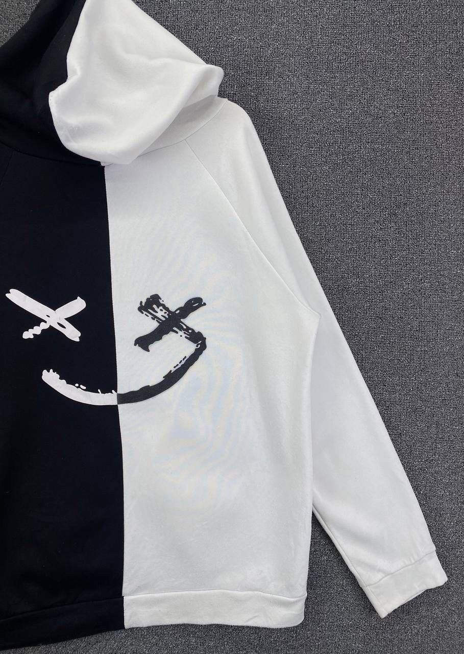 Japanese Brand Vintage Fake Smiley 2 Tones Hoodie Sweatshirt Size US XL / EU 56 / 4 - 4 Thumbnail