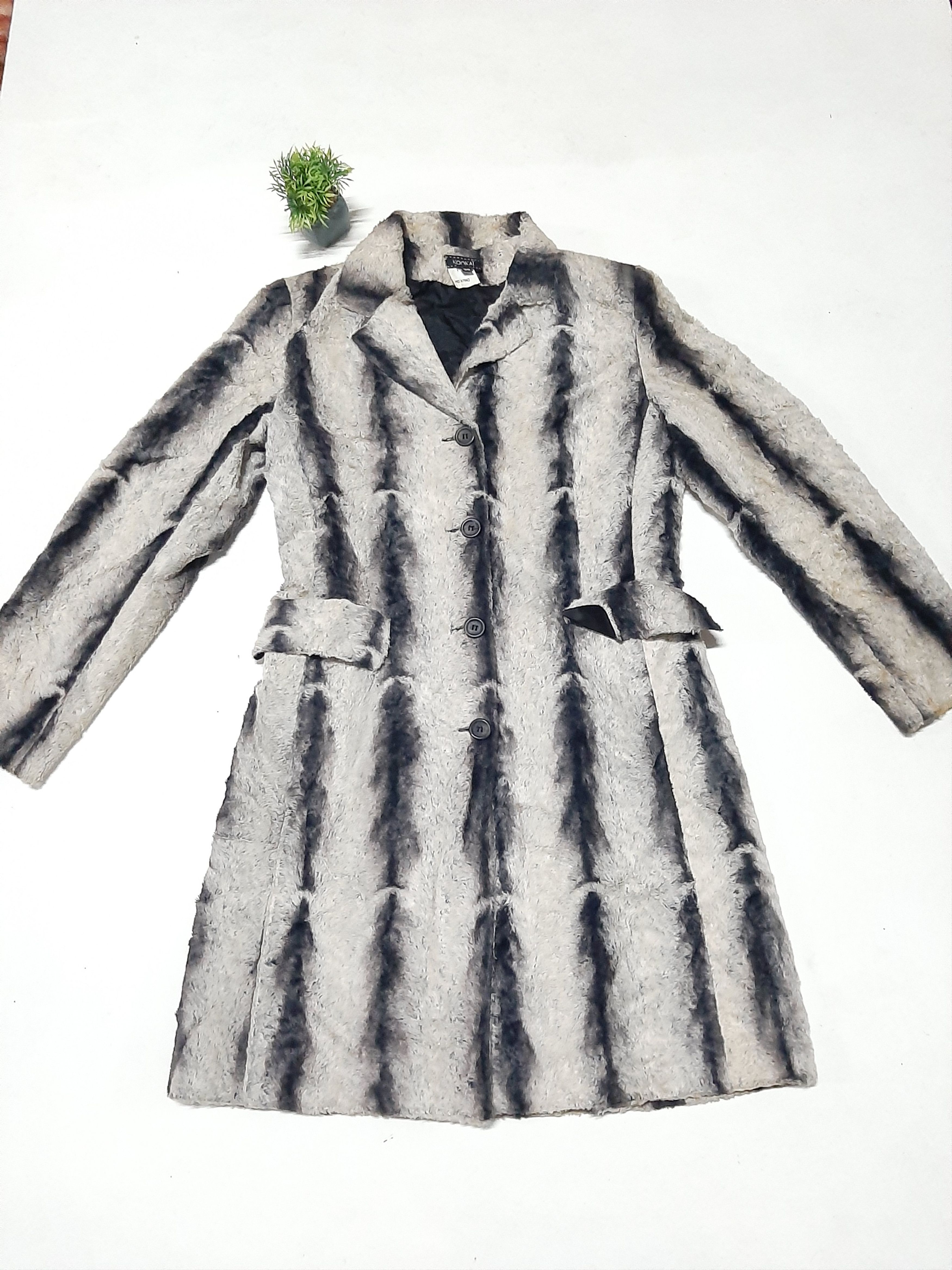 image of Designer Kookai Long Jacket/coat in Gray Black, Women's (Size Small)