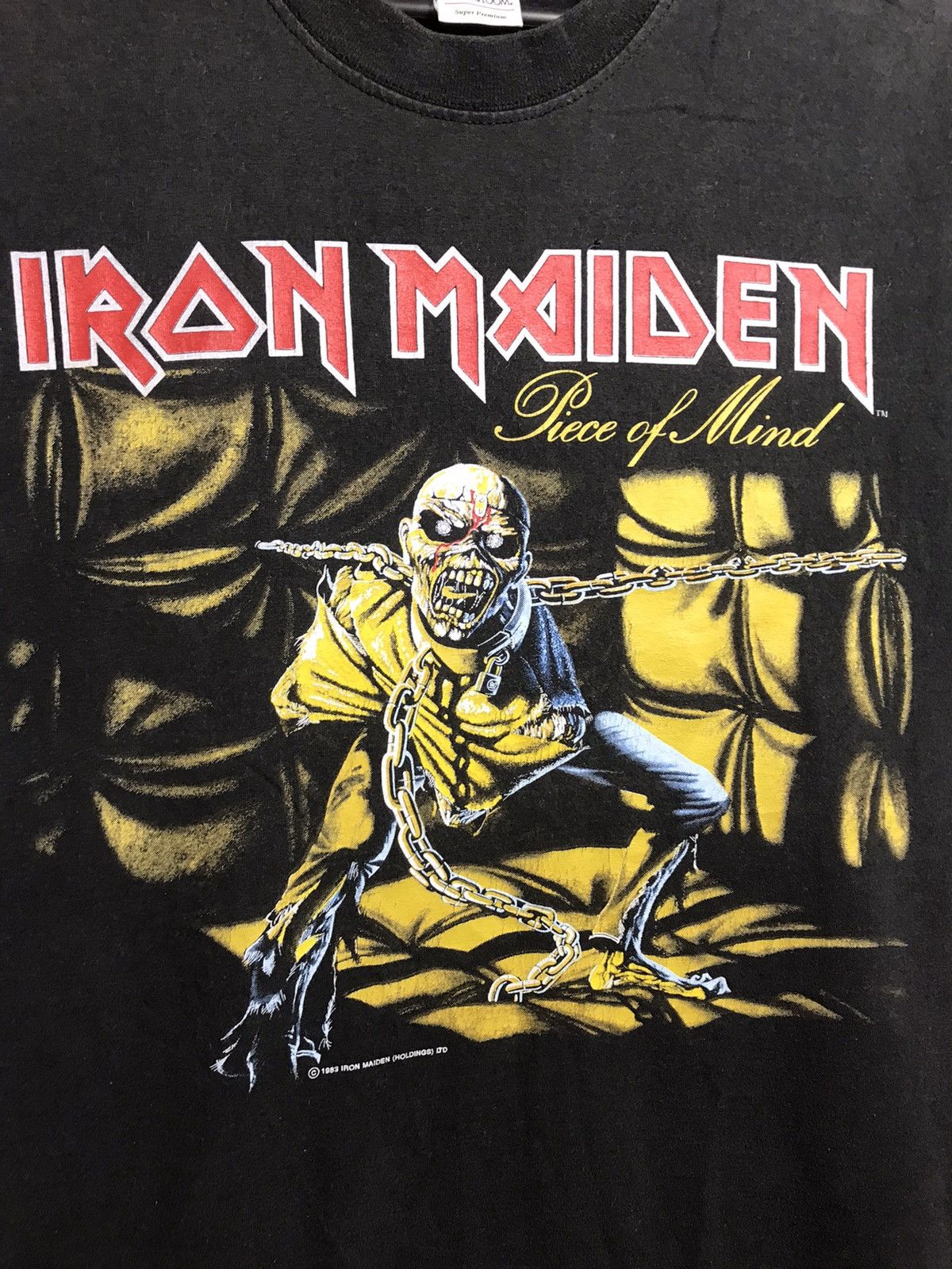 Band Tees × Iron Maiden × Vintage Vintage 80s Iron maiden 1983 band rock tee Size US L / EU 52-54 / 3 - 3 Thumbnail