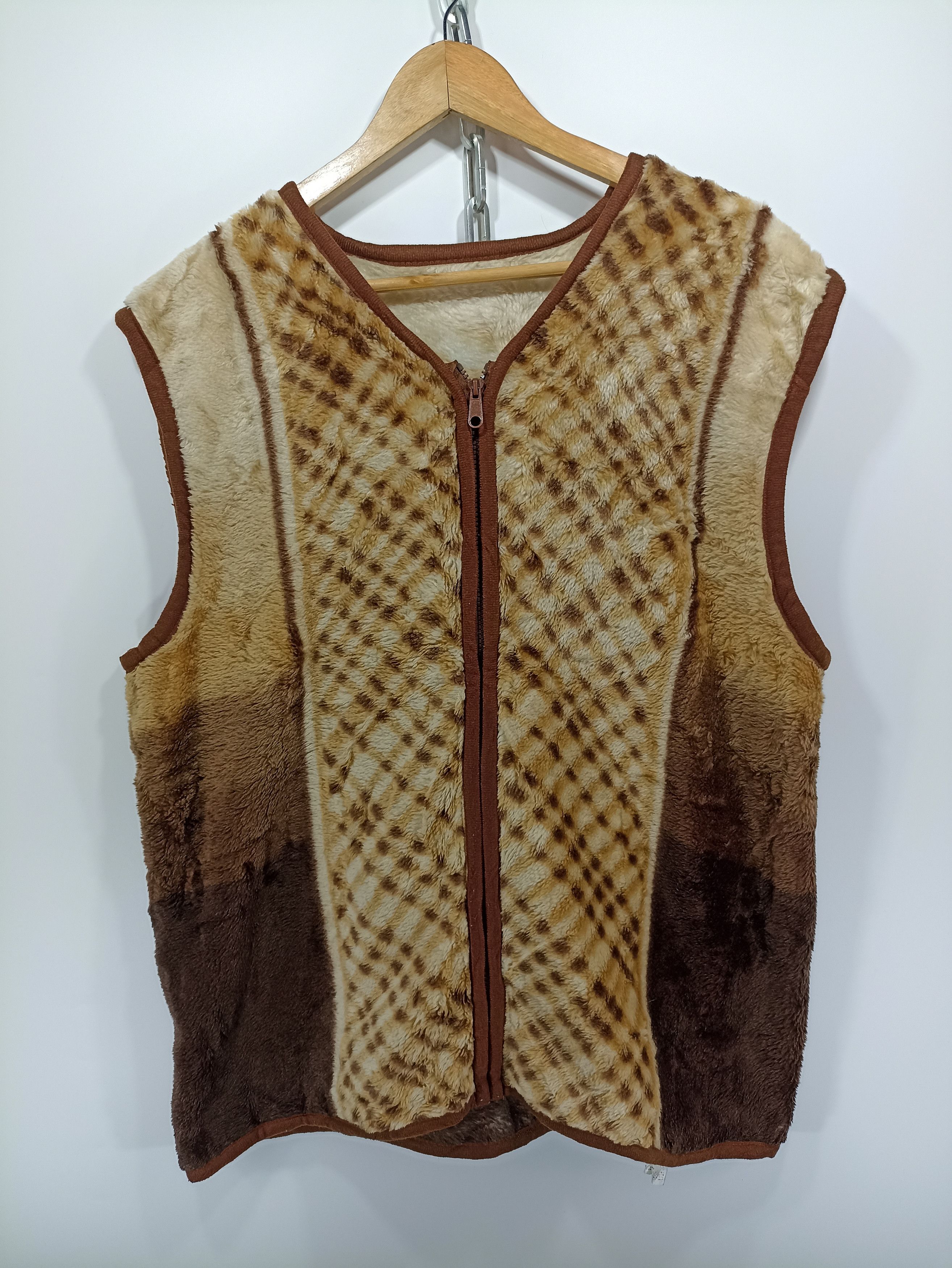 Japanese Brand × Vintage Japanesebrand fleece printed Sleeveless Size US M / EU 48-50 / 2 - 1 Thumbnail