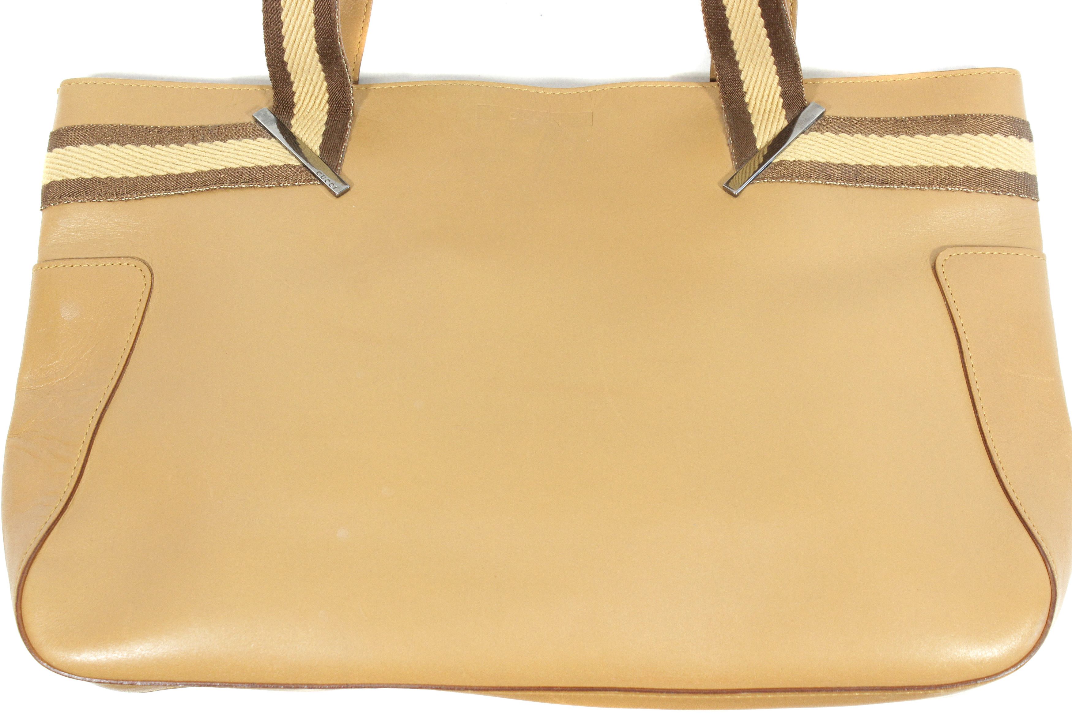 Gucci Logo Leather Handle Bag Vintage Size ONE SIZE - 5 Thumbnail
