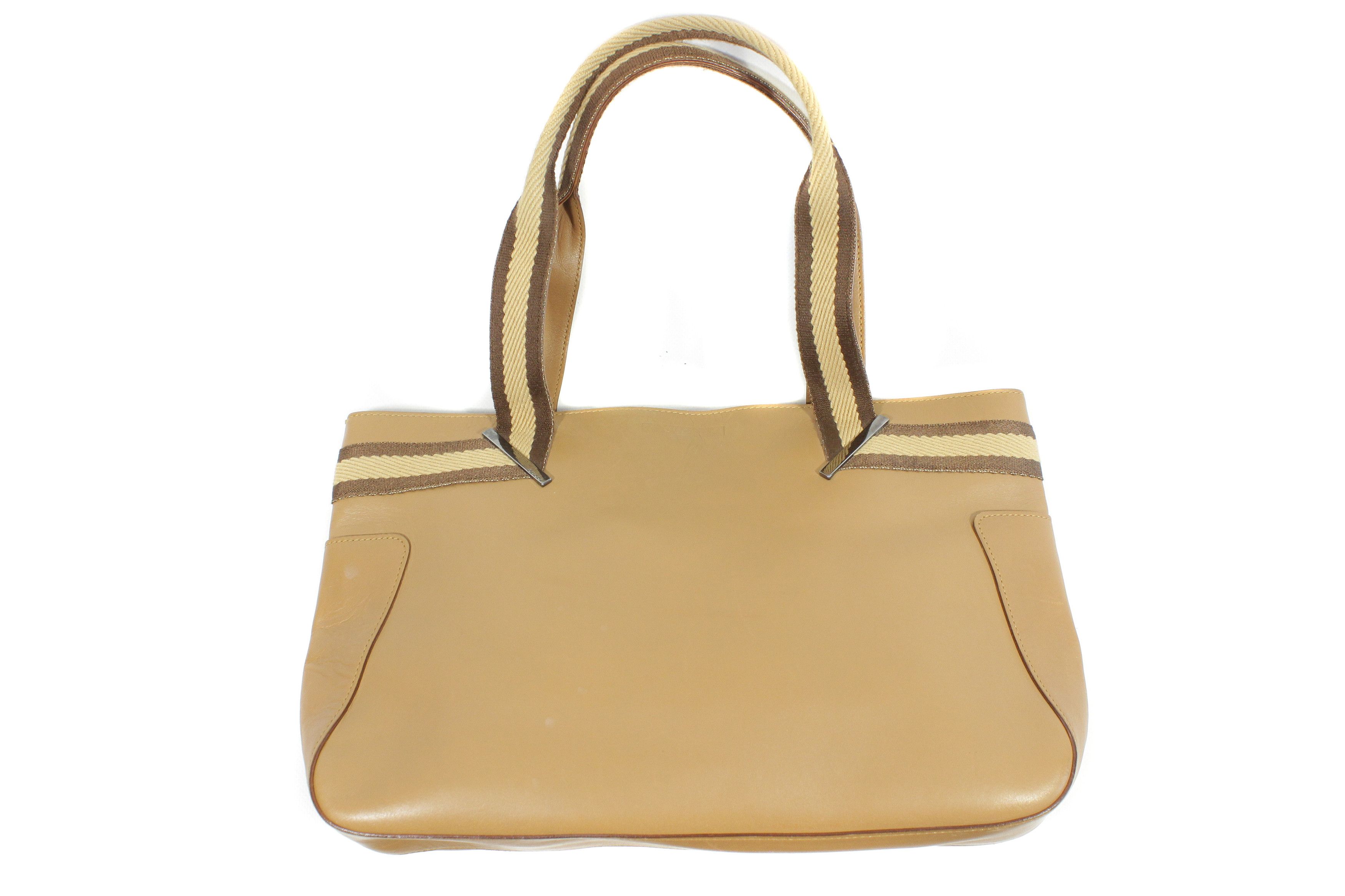 Gucci Logo Leather Handle Bag Vintage Size ONE SIZE - 3 Thumbnail