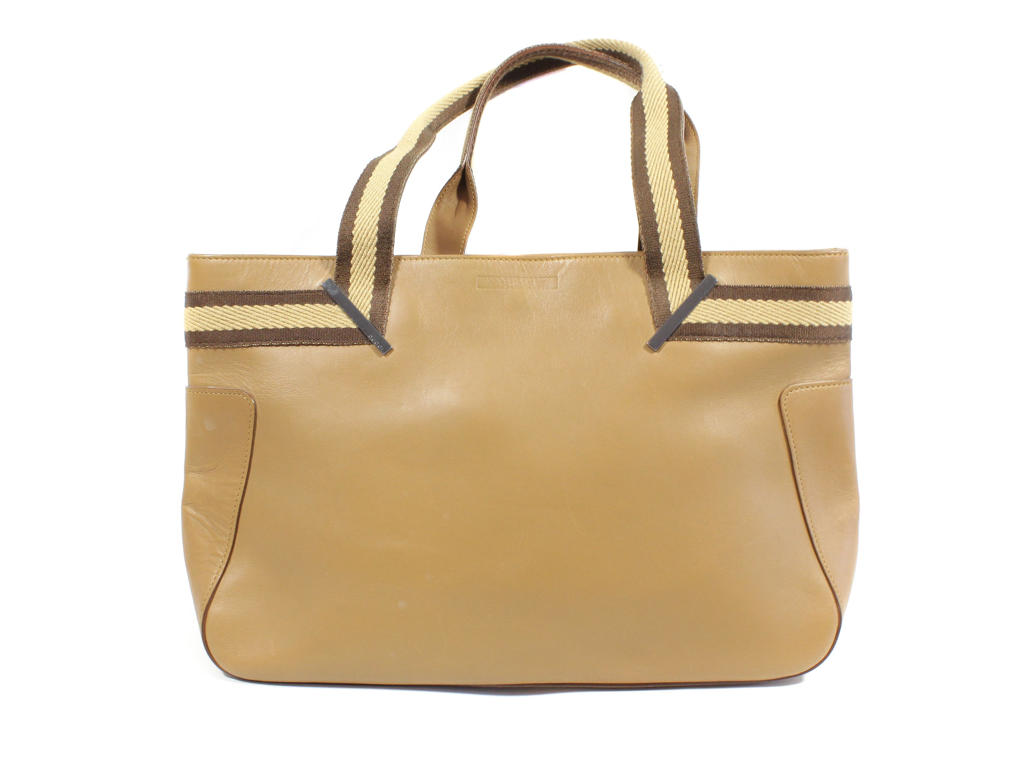 Gucci Logo Leather Handle Bag Vintage Size ONE SIZE - 1 Thumbnail