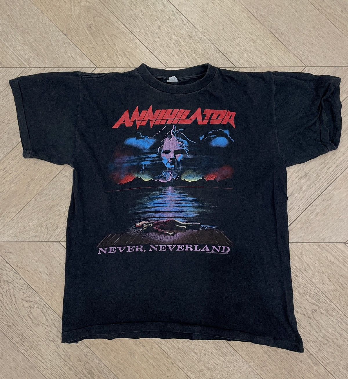 Vintage Annihilator Never Neverland vintage 1990 tee t-shirt | Grailed