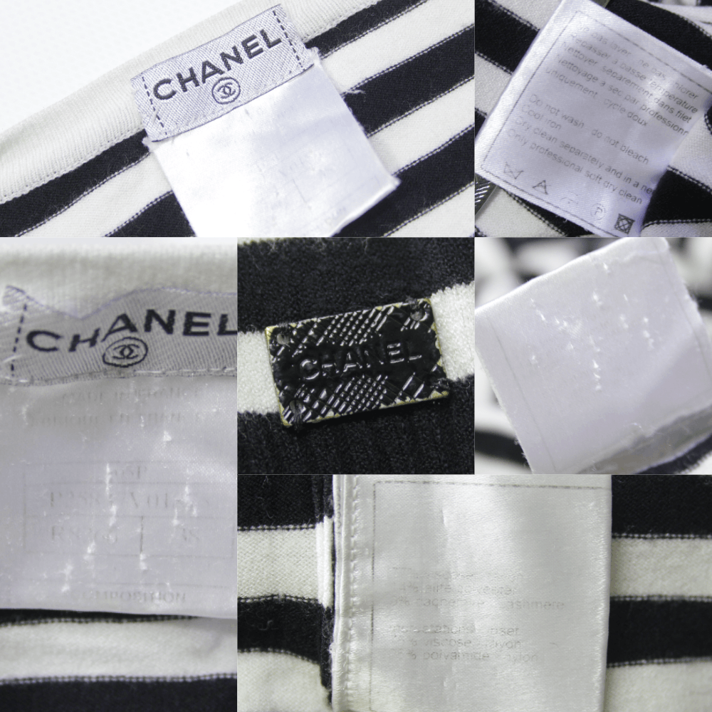 Chanel Striped Logo Sweater Vintage Size S / US 4 / IT 40 - 9 Thumbnail
