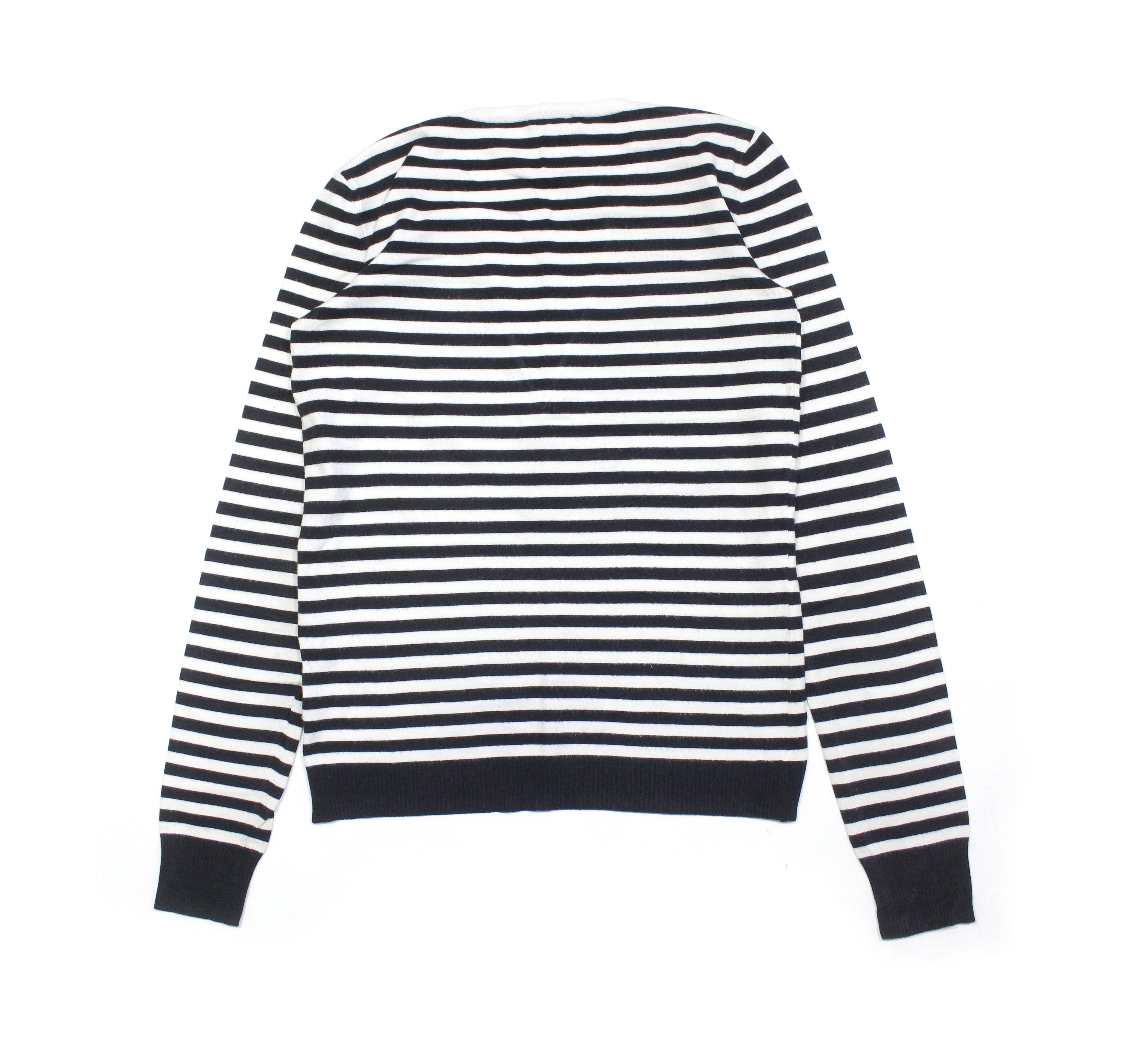Chanel Striped Logo Sweater Vintage Size S / US 4 / IT 40 - 2 Thumbnail
