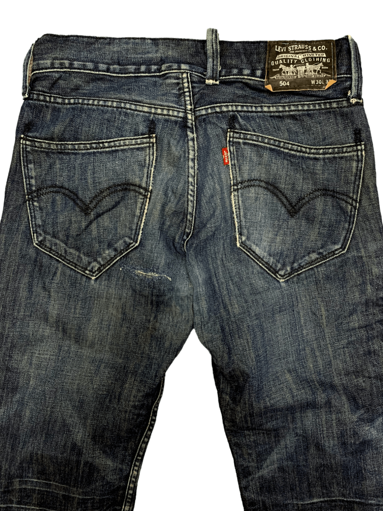 Levi's Vintage Levis 504 Mud Wash Zipper Cargo Distressed Jeans Size US 30 / EU 46 - 12 Thumbnail