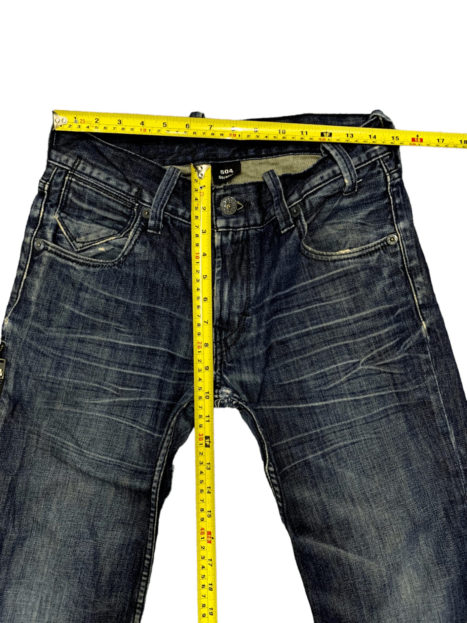 Levi's Vintage Levis 504 Mud Wash Zipper Cargo Distressed Jeans Size US 30 / EU 46 - 14 Thumbnail
