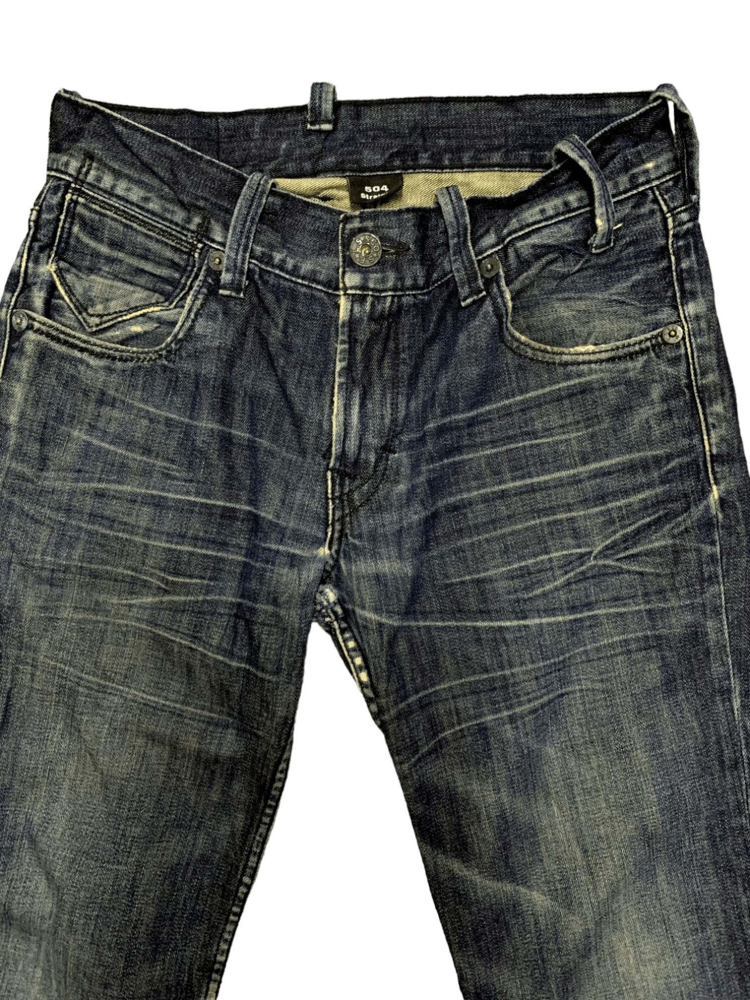 Levi's Vintage Levis 504 Mud Wash Zipper Cargo Distressed Jeans Size US 30 / EU 46 - 8 Thumbnail