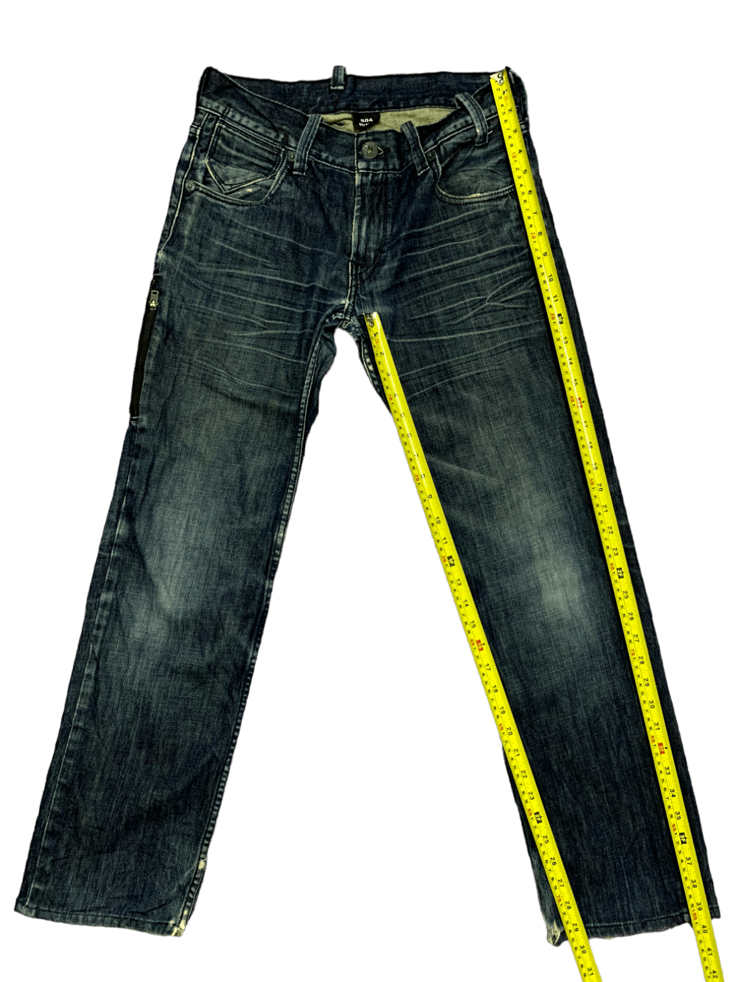 Levi's Vintage Levis 504 Mud Wash Zipper Cargo Distressed Jeans Size US 30 / EU 46 - 15 Thumbnail