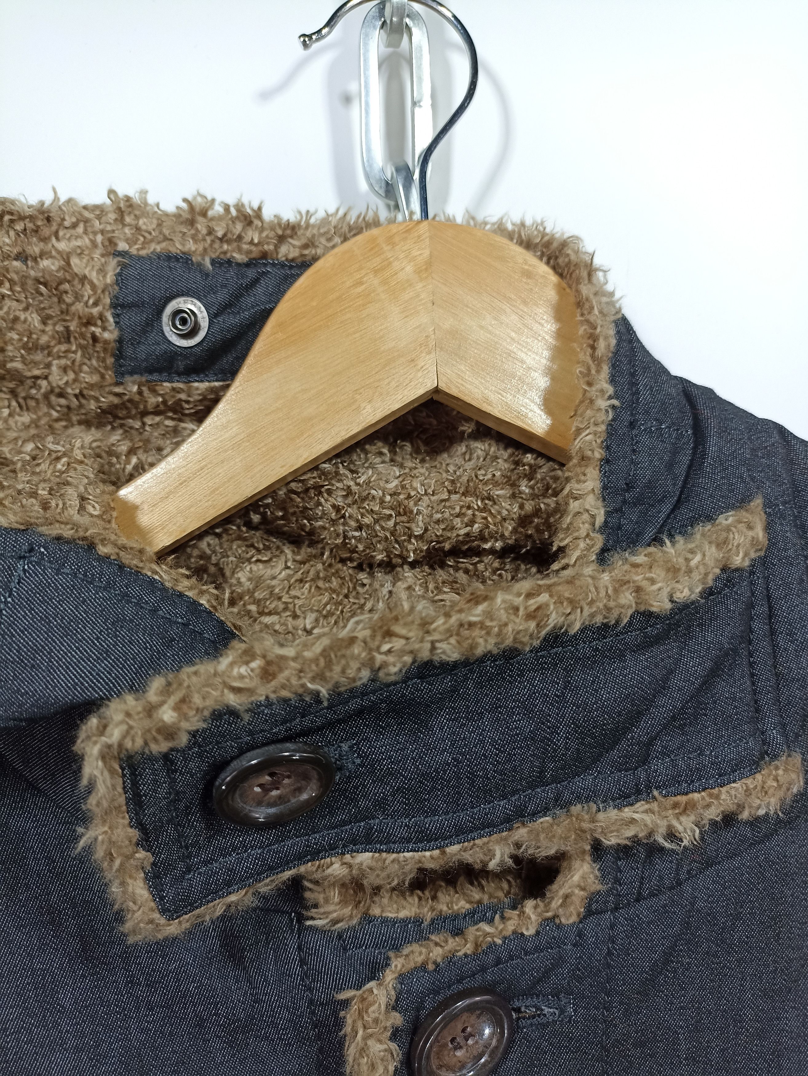 Japanese Brand × Vintage Vintage pazzo Denim Lining Fleece Hoodie Size US M / EU 48-50 / 2 - 4 Thumbnail