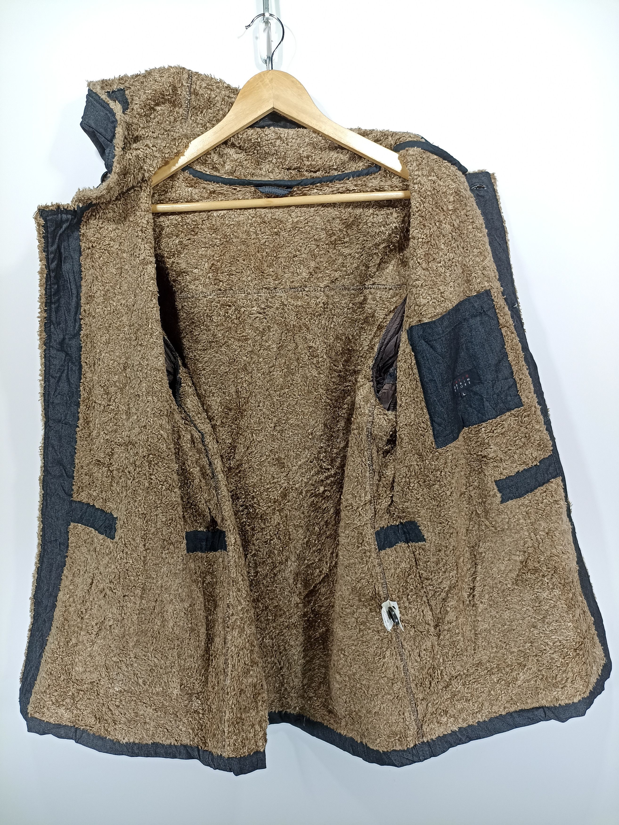 Japanese Brand × Vintage Vintage pazzo Denim Lining Fleece Hoodie Size US M / EU 48-50 / 2 - 5 Thumbnail