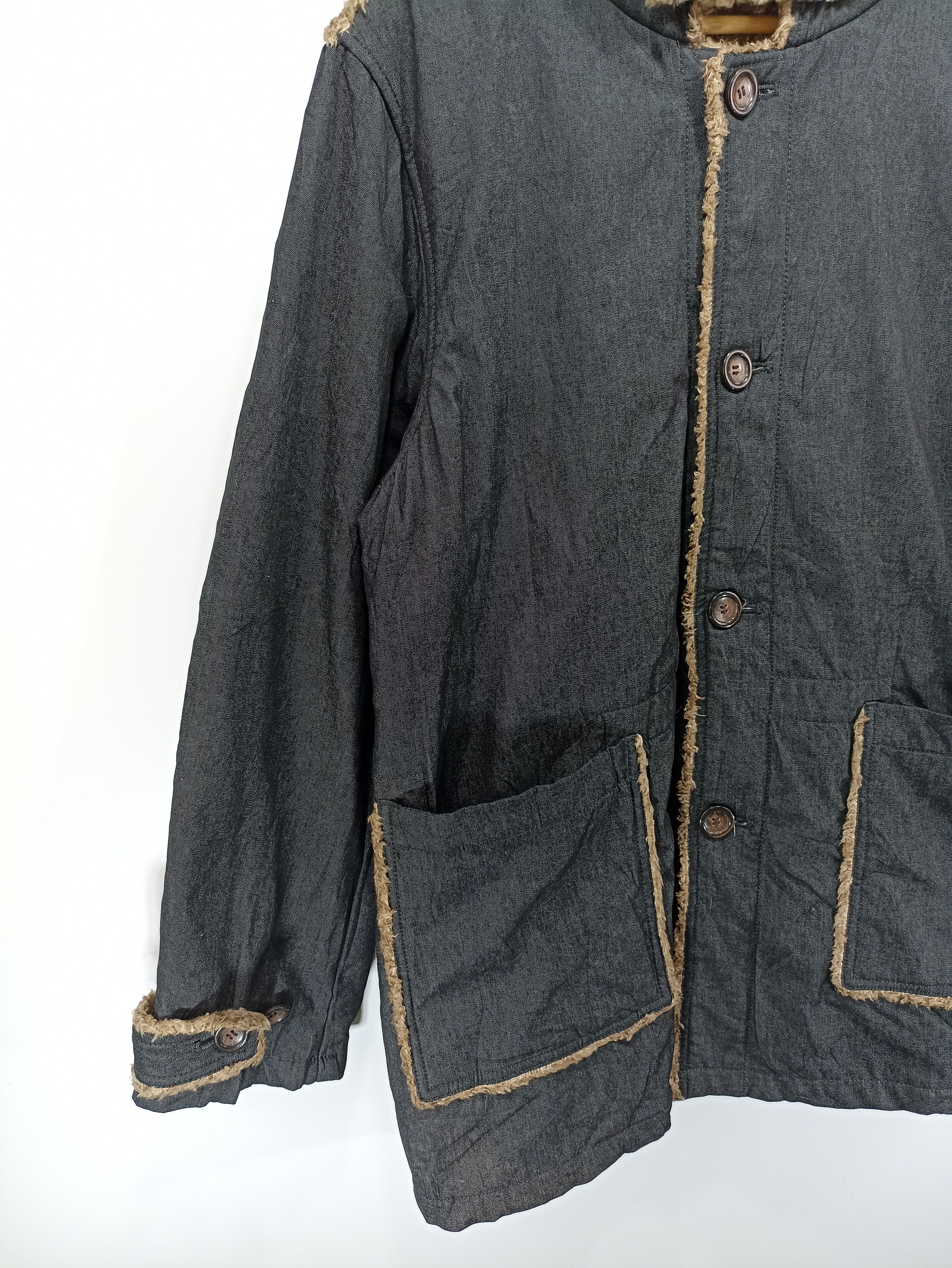Japanese Brand × Vintage Vintage pazzo Denim Lining Fleece Hoodie Size US M / EU 48-50 / 2 - 2 Thumbnail