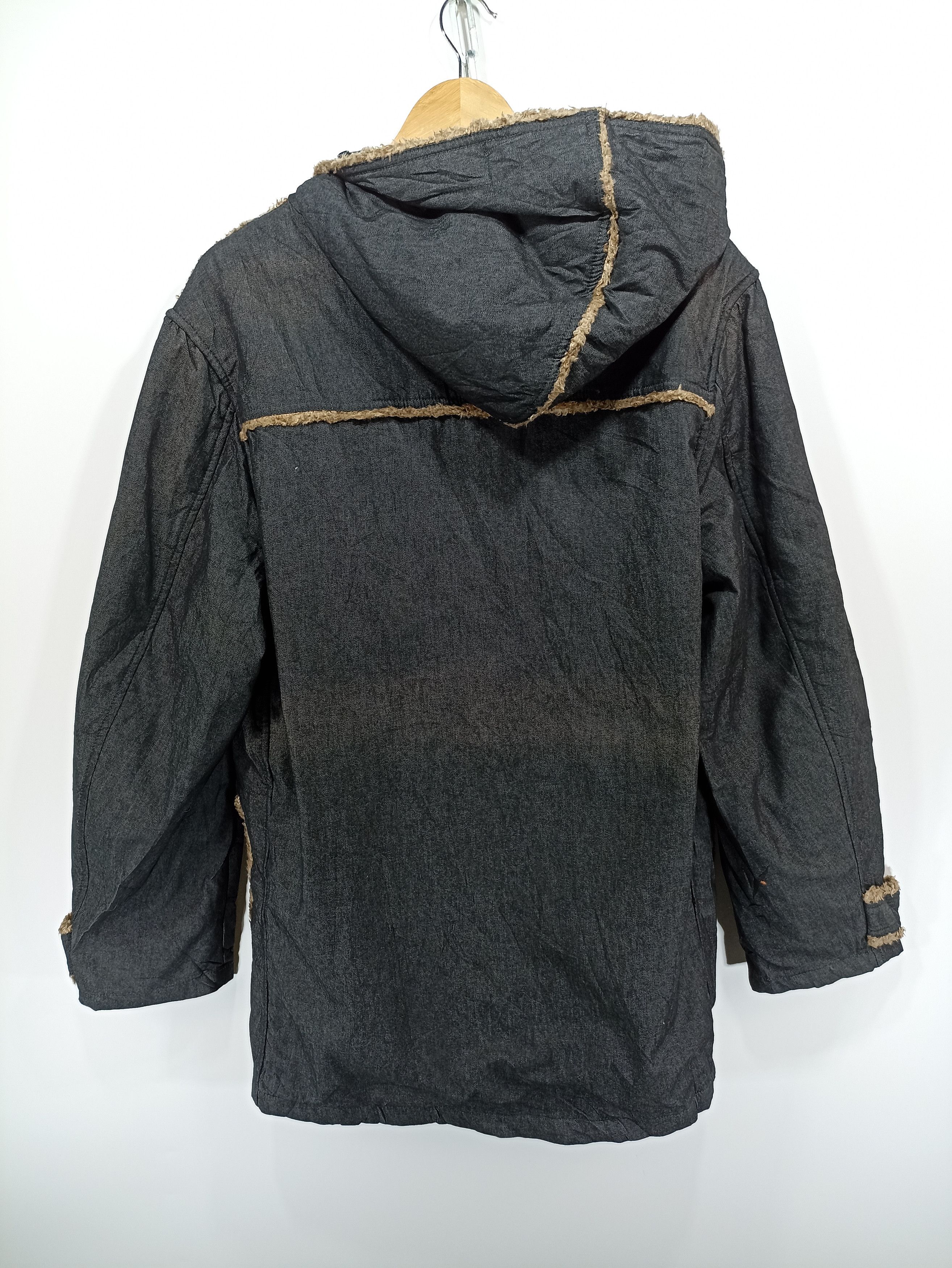 Japanese Brand × Vintage Vintage pazzo Denim Lining Fleece Hoodie Size US M / EU 48-50 / 2 - 7 Thumbnail