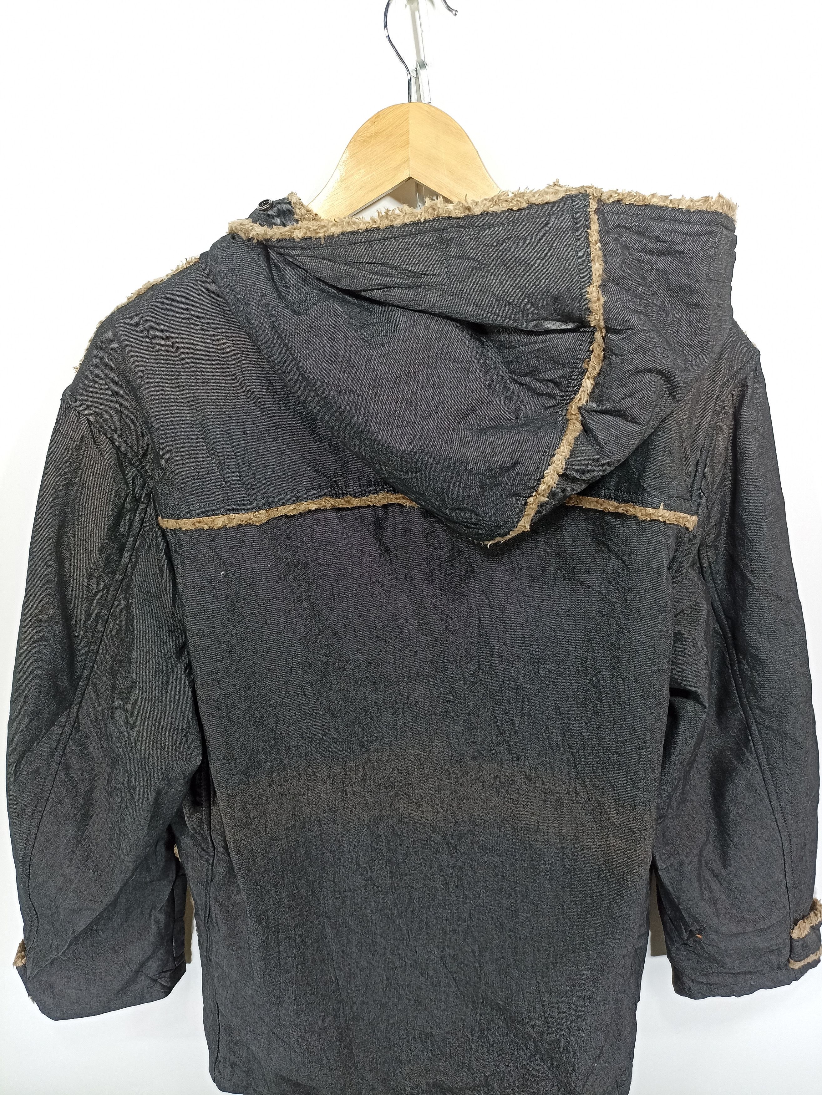 Japanese Brand × Vintage Vintage pazzo Denim Lining Fleece Hoodie Size US M / EU 48-50 / 2 - 8 Thumbnail