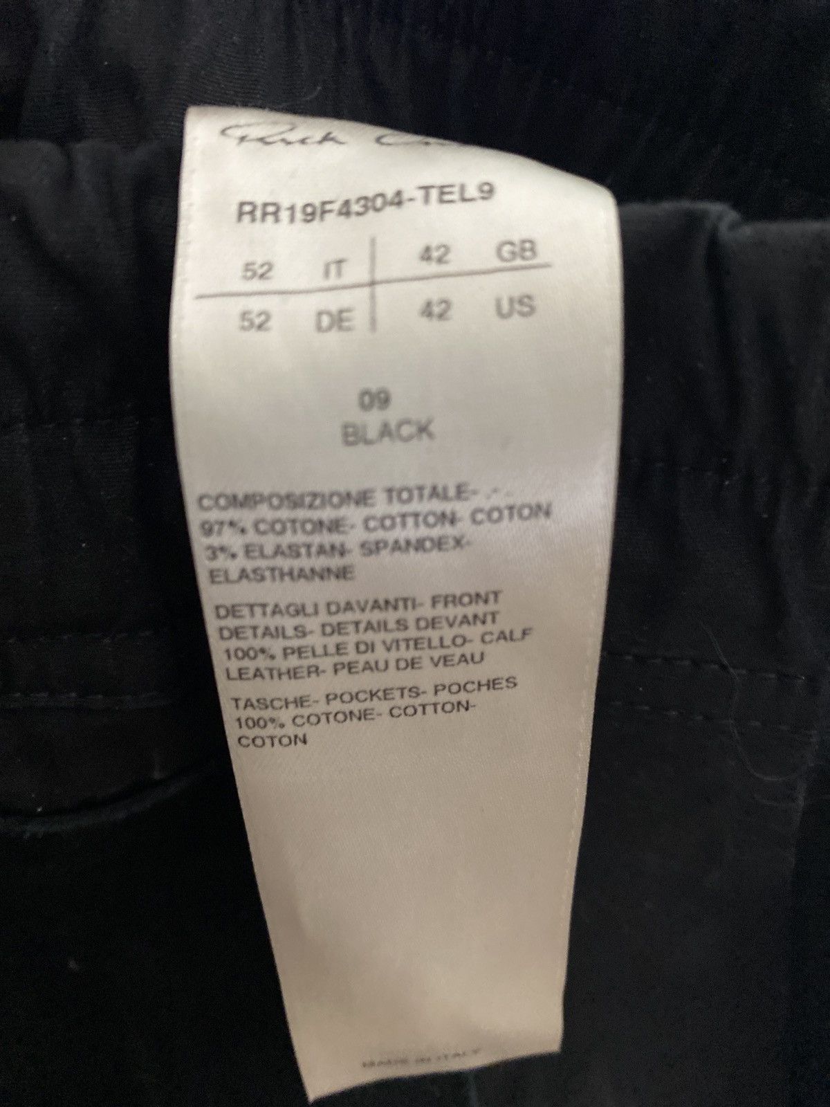 Rick Owens FW19 ‘LARRY’ Runway Black/Black Suede Patch Cargojoggers Size US 36 / EU 52 - 6 Thumbnail