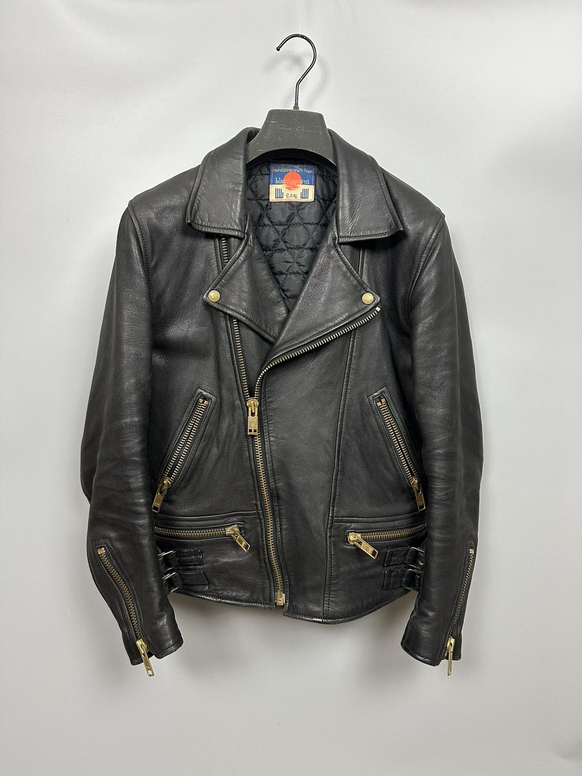 image of Blackmeans Leather Double Rider in Black, Men's (Size Small)