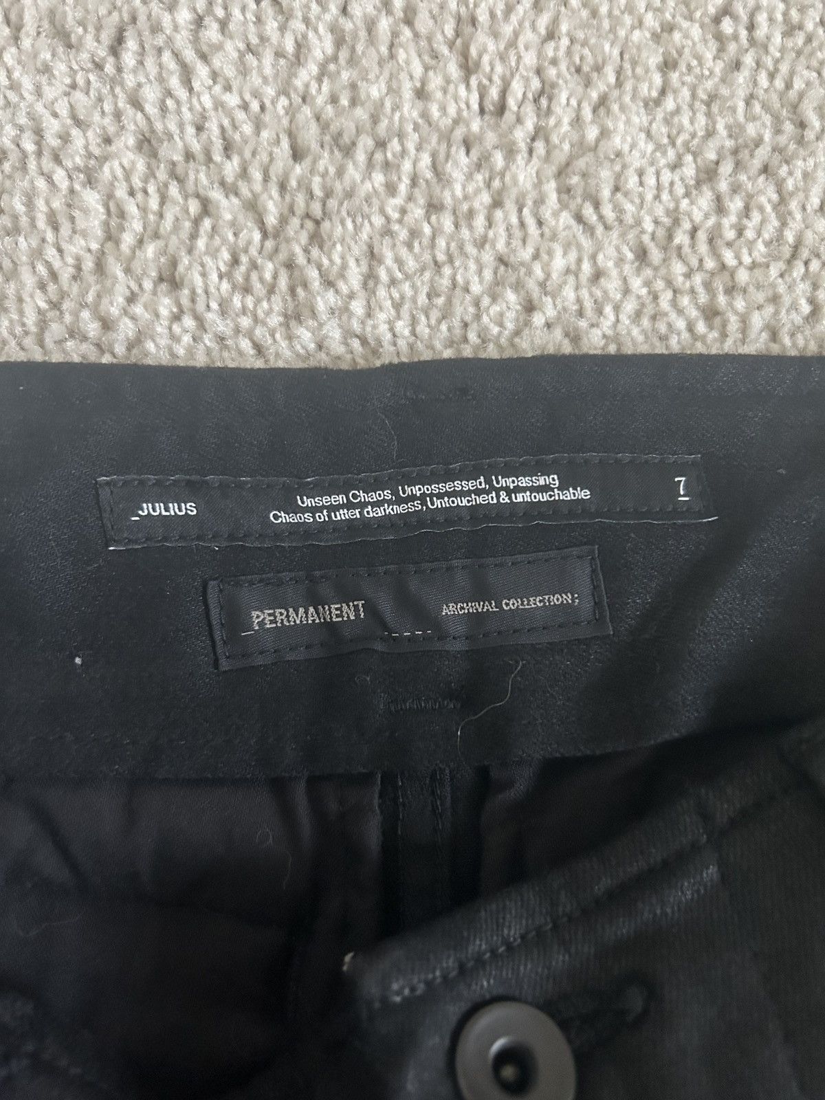 Julius Julius Gas Mask Cargos Waxed Denim Permanent Size US 34 / EU 50 - 4 Thumbnail