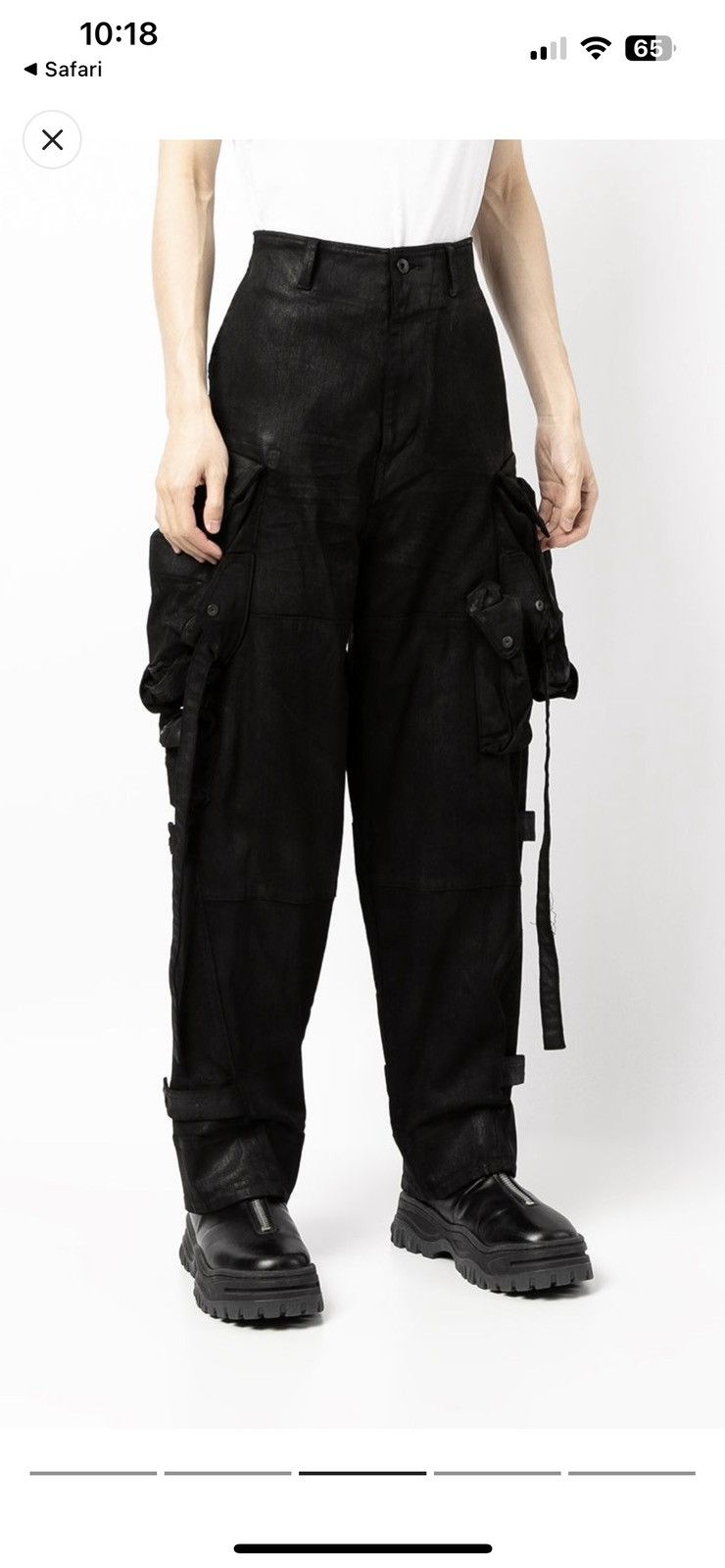 Julius Julius Gas Mask Cargos Waxed Denim Permanent Size US 34 / EU 50 - 11 Thumbnail
