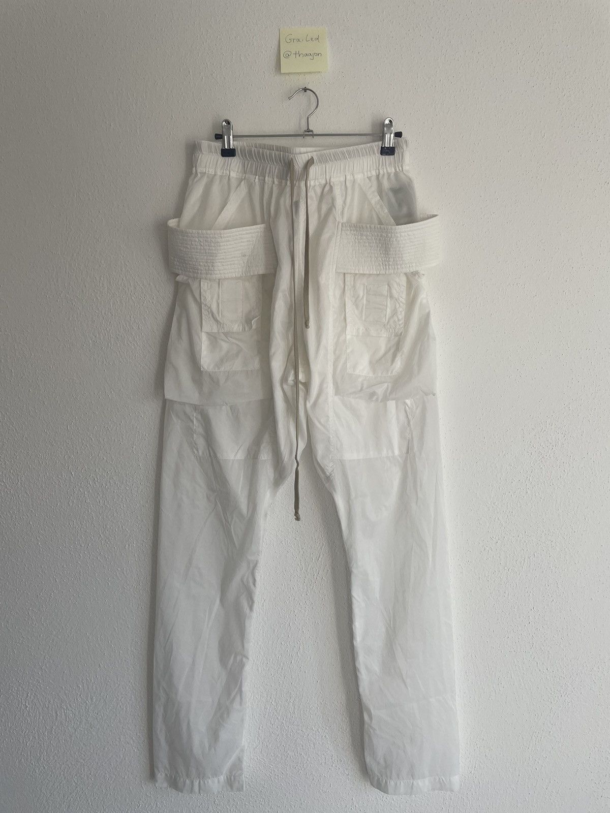 image of Rick Owens Nylon Milk Creatch Cargo Pants, Men's (Size 32)