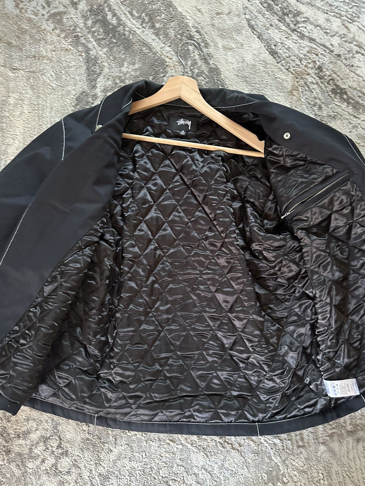 Stussy Stussy twill Moto zip jacket | Grailed