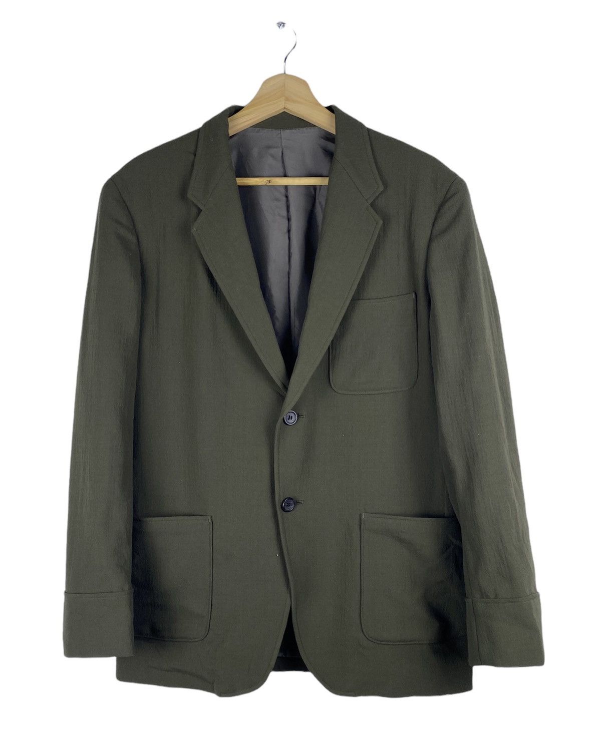 Yohji Yamamoto GONE 🔥 Vintage Yohji Yamamoto Y's Linen/Wool Blazer Size 38L - 2 Thumbnail